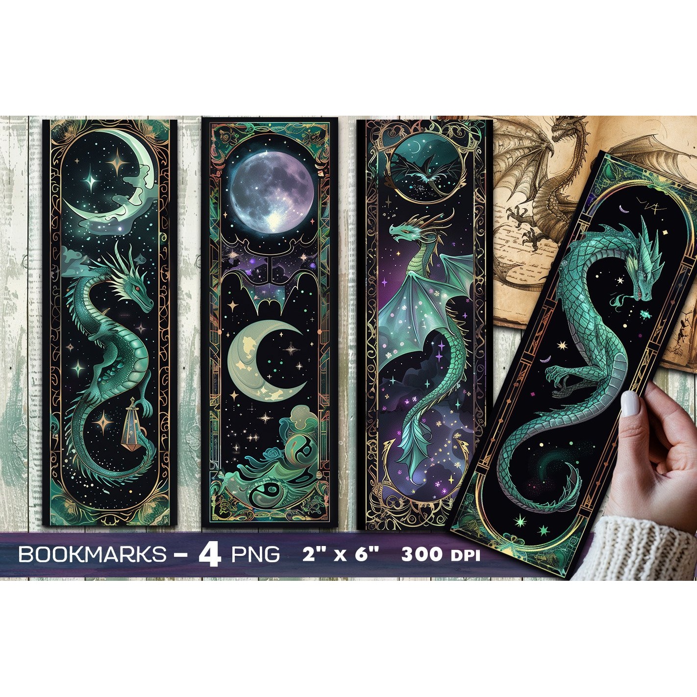 Dragons bookmark, Mystic dragon bookmark (15)