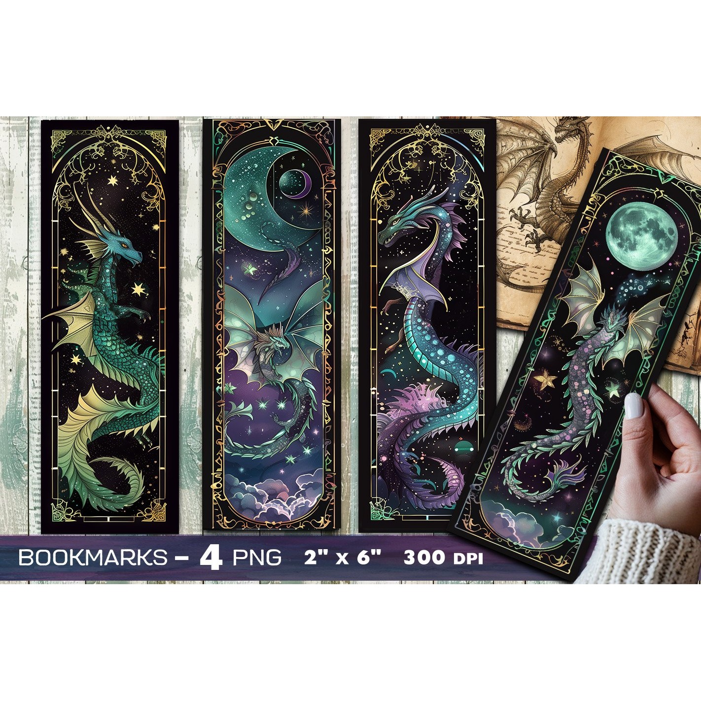 Dragons bookmark, Mystic dragon bookmark (16)
