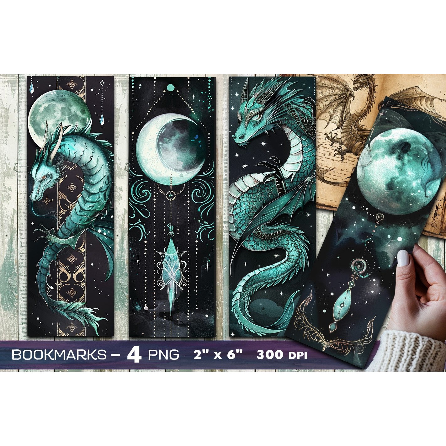 Dragons bookmark, Mystic dragon bookmark (17)