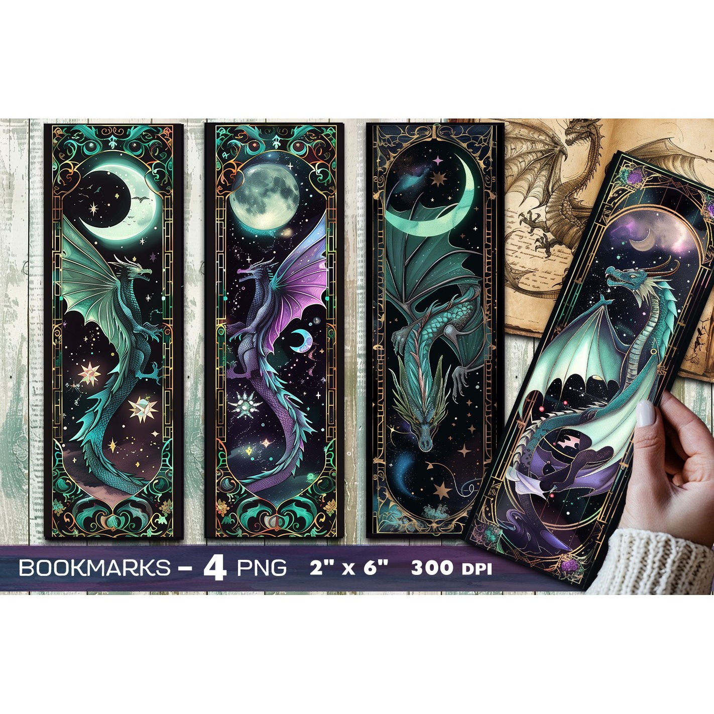 Dragons bookmark, Mystic dragon bookmark (18)