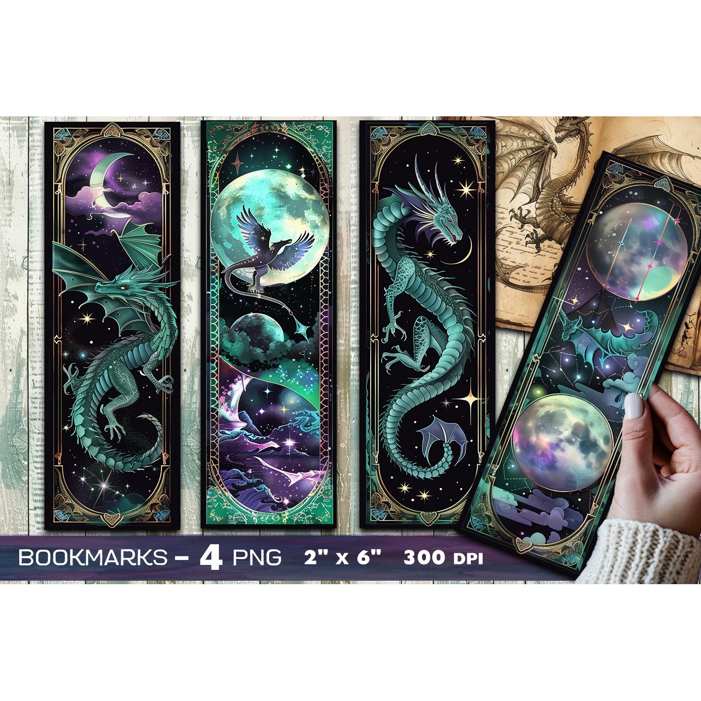 Dragons bookmark, Mystic dragon bookmark (19)