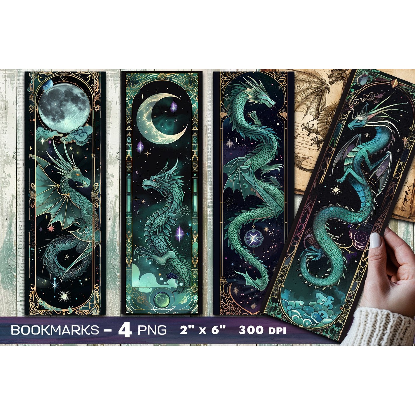 Dragons bookmark, Mystic dragon bookmark (2)