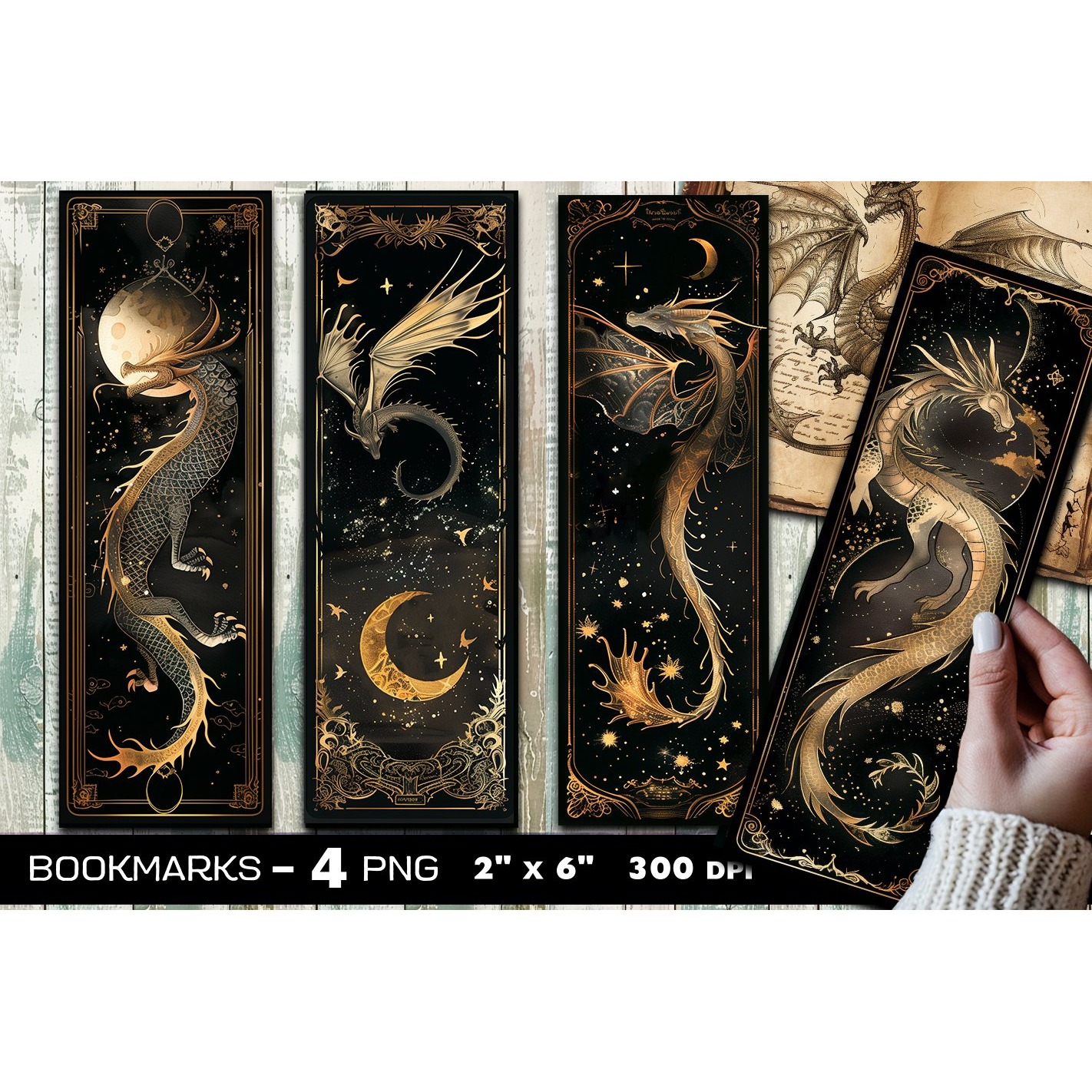 Dragons bookmark, Mystic dragon bookmark (21)