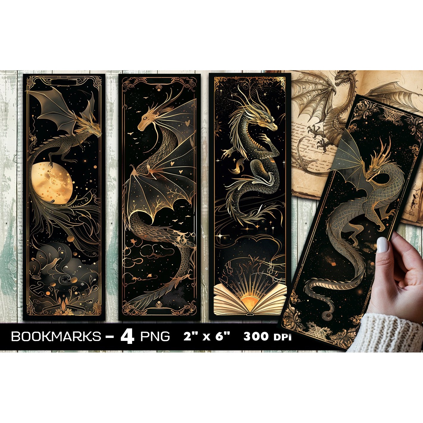 Dragons bookmark, Mystic dragon bookmark (23)