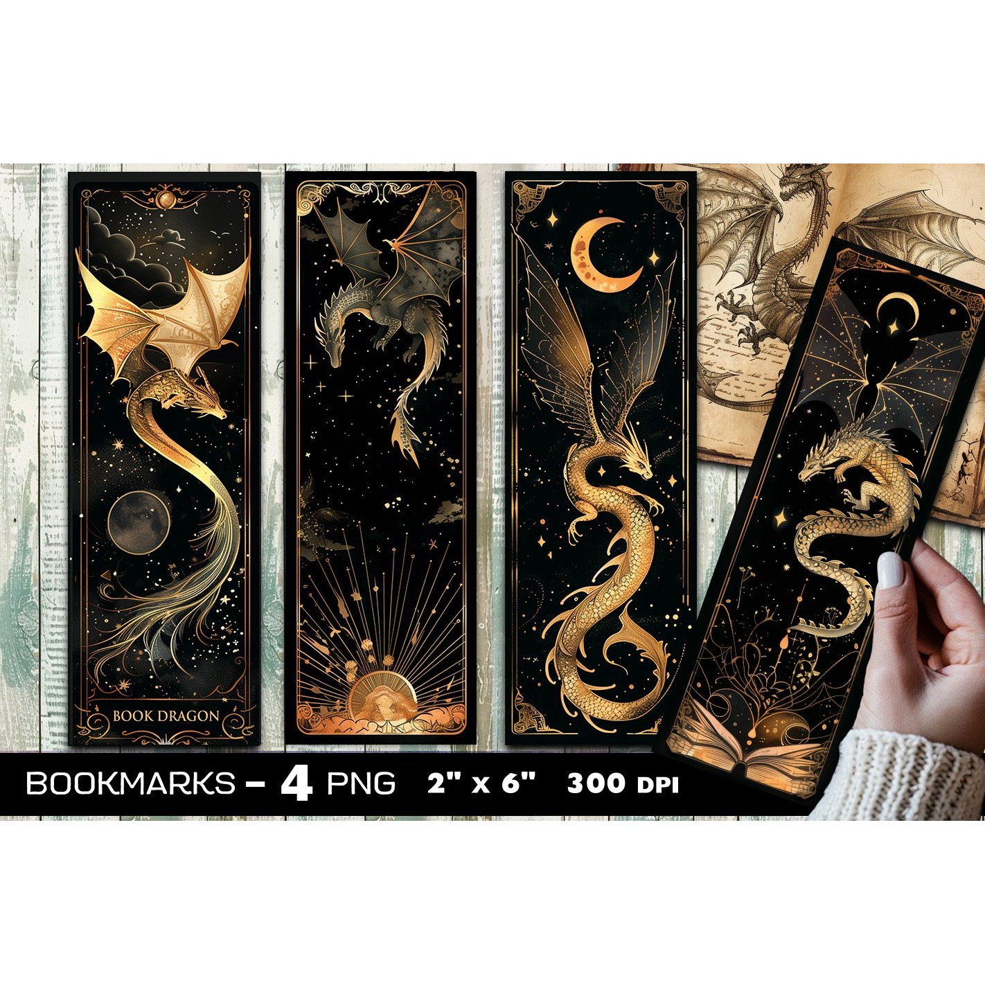 Dragons bookmark, Mystic dragon bookmark (24)