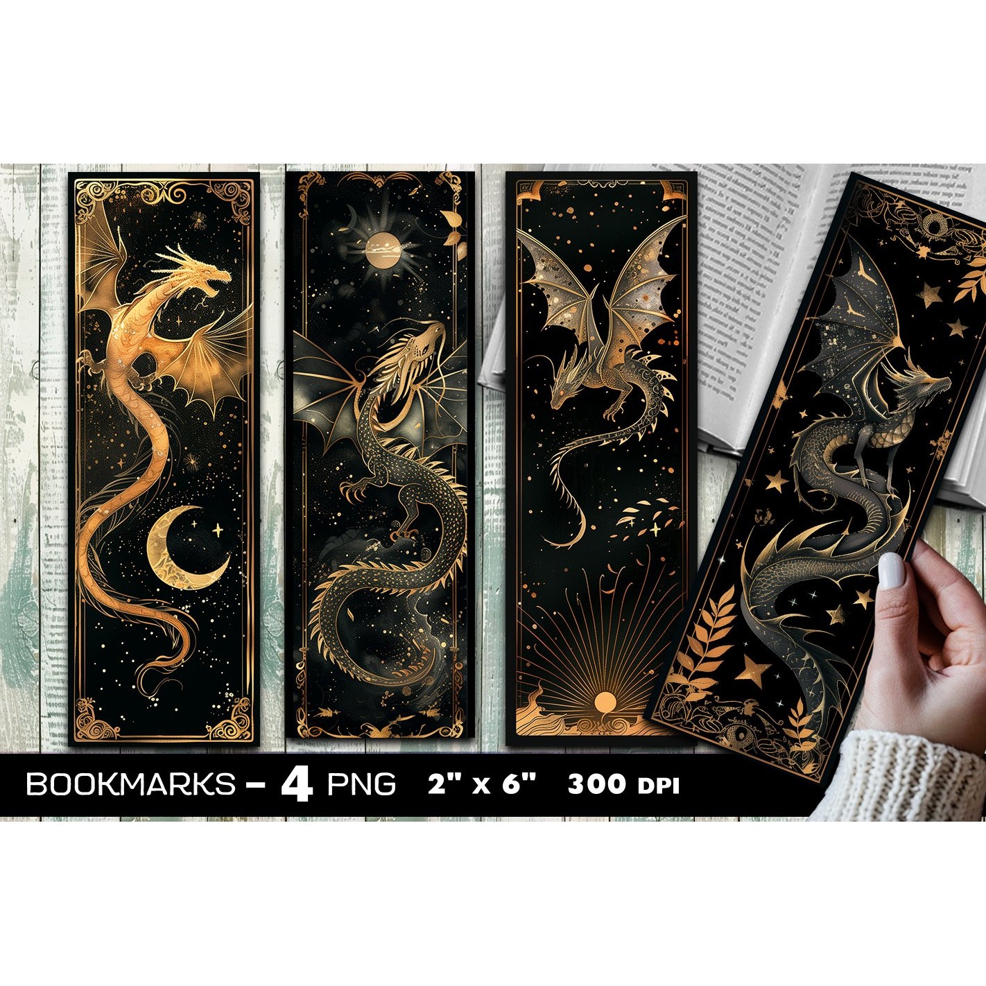 Dragons bookmark, Mystic dragon bookmark (25)