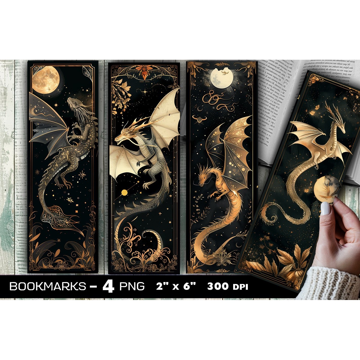 Dragons bookmark, Mystic dragon bookmark (26)