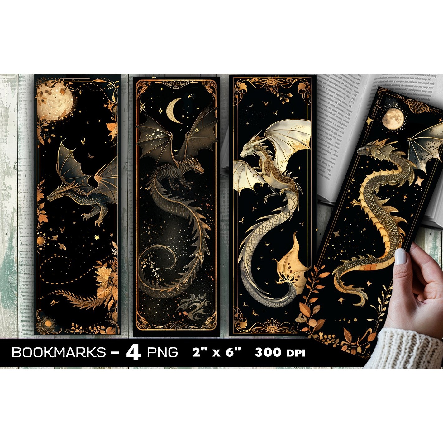 Dragons bookmark, Mystic dragon bookmark (27)