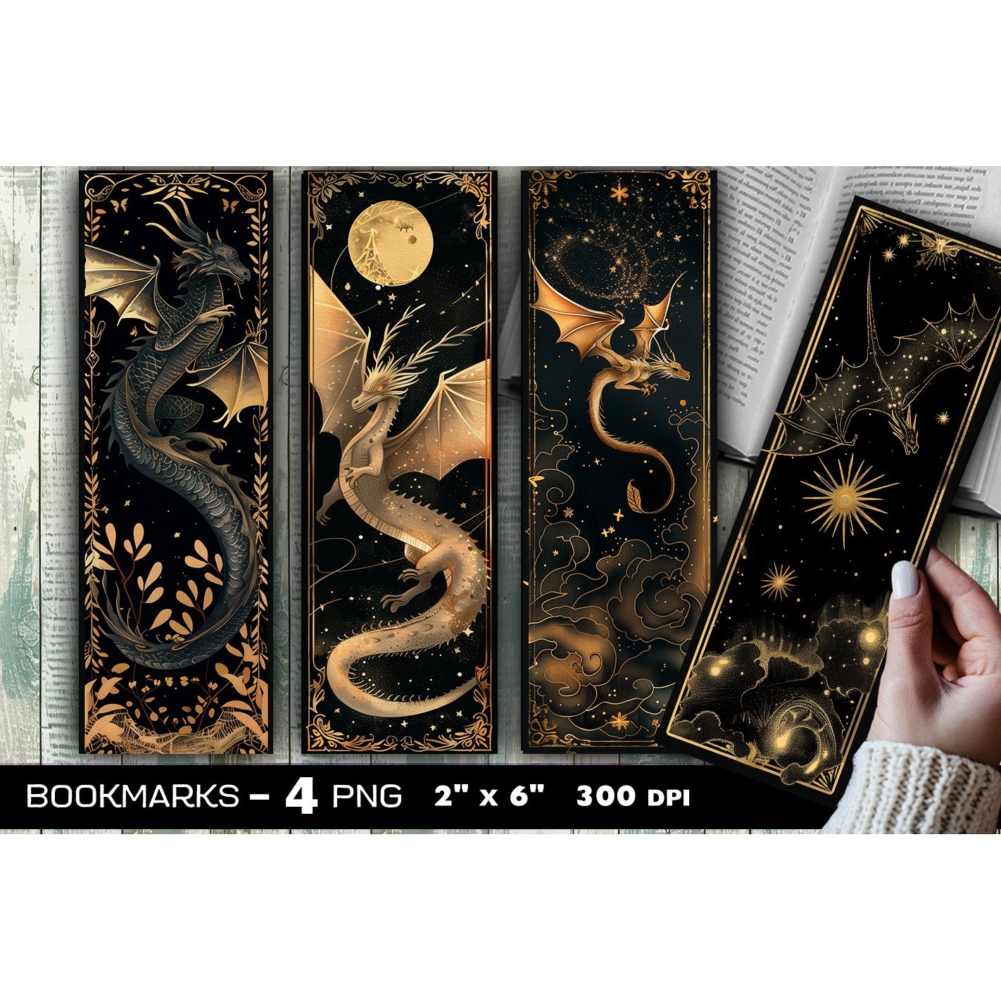 Dragons bookmark, Mystic dragon bookmark (28)