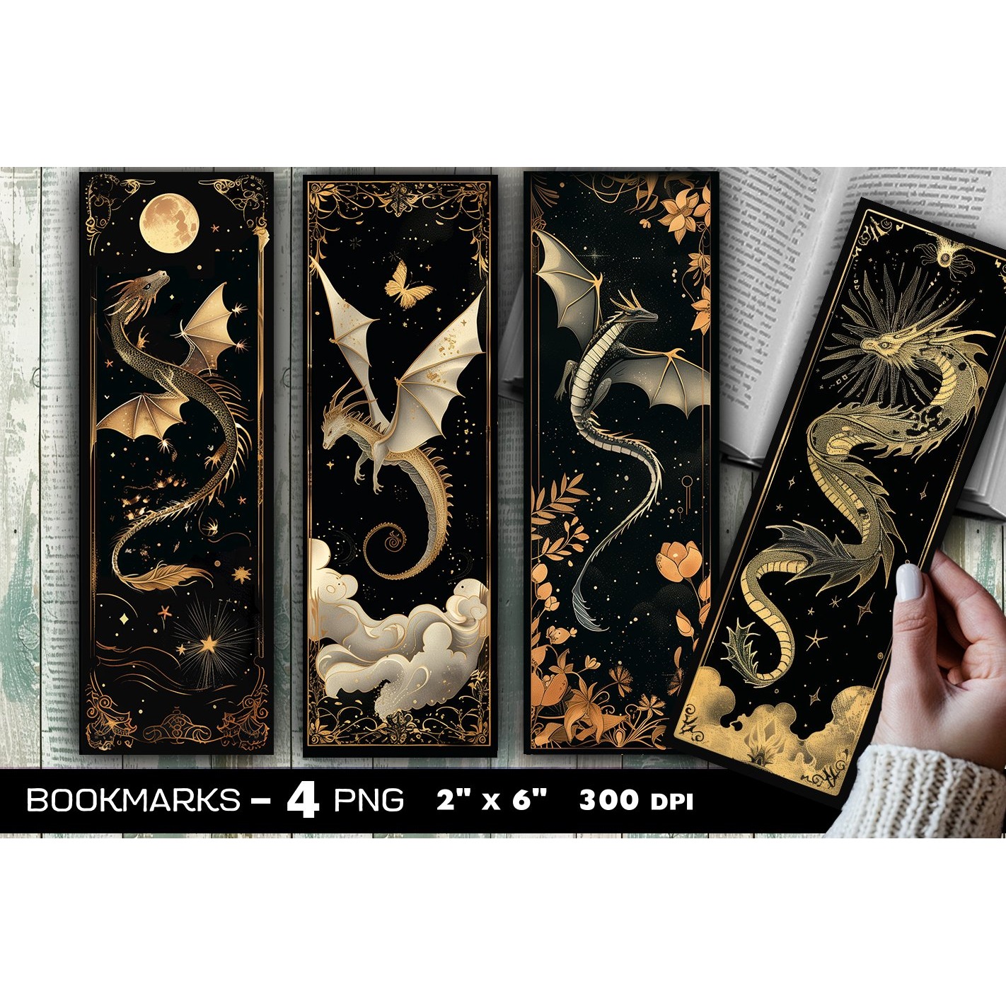 Dragons bookmark, Mystic dragon bookmark (29)