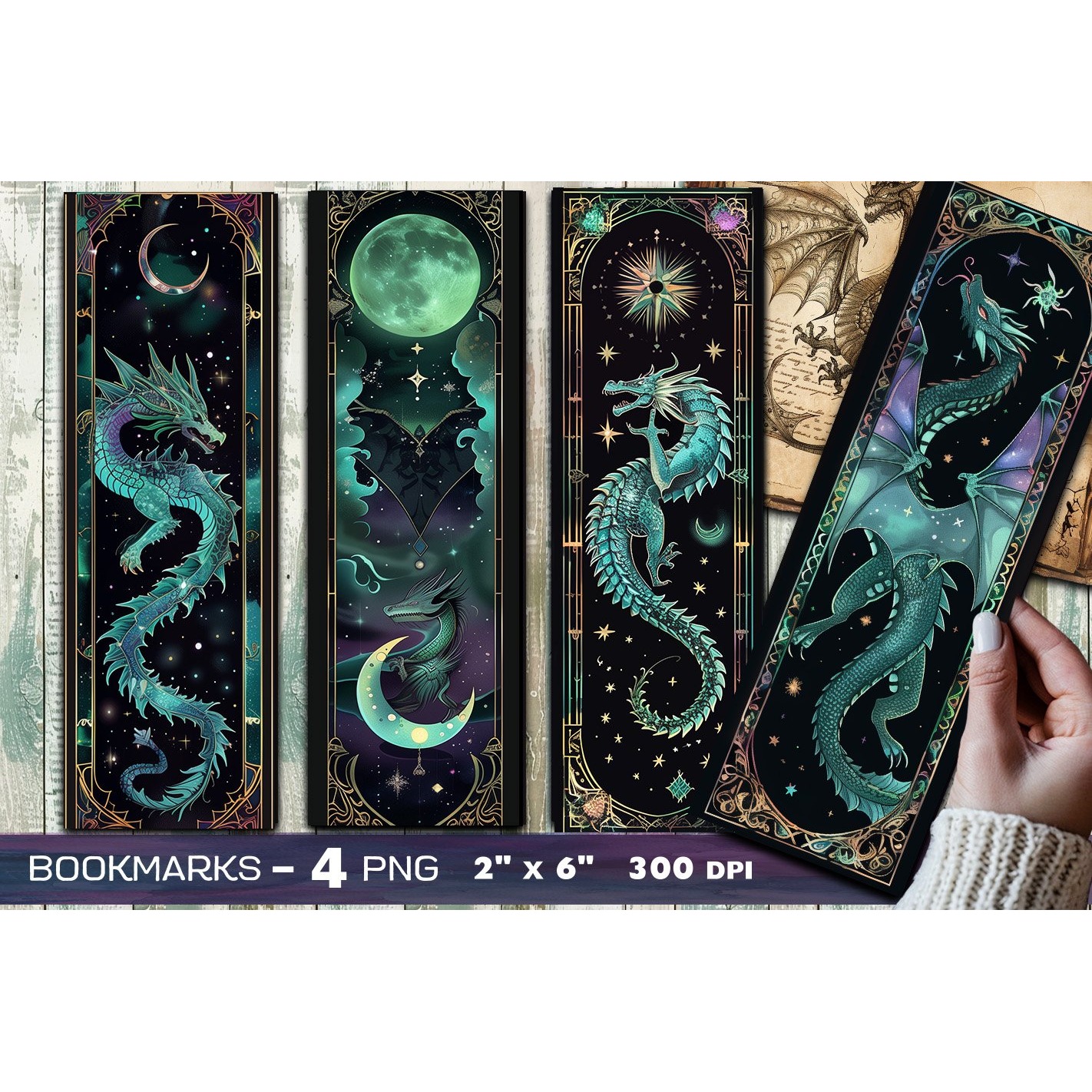Dragons bookmark, Mystic dragon bookmark (3)