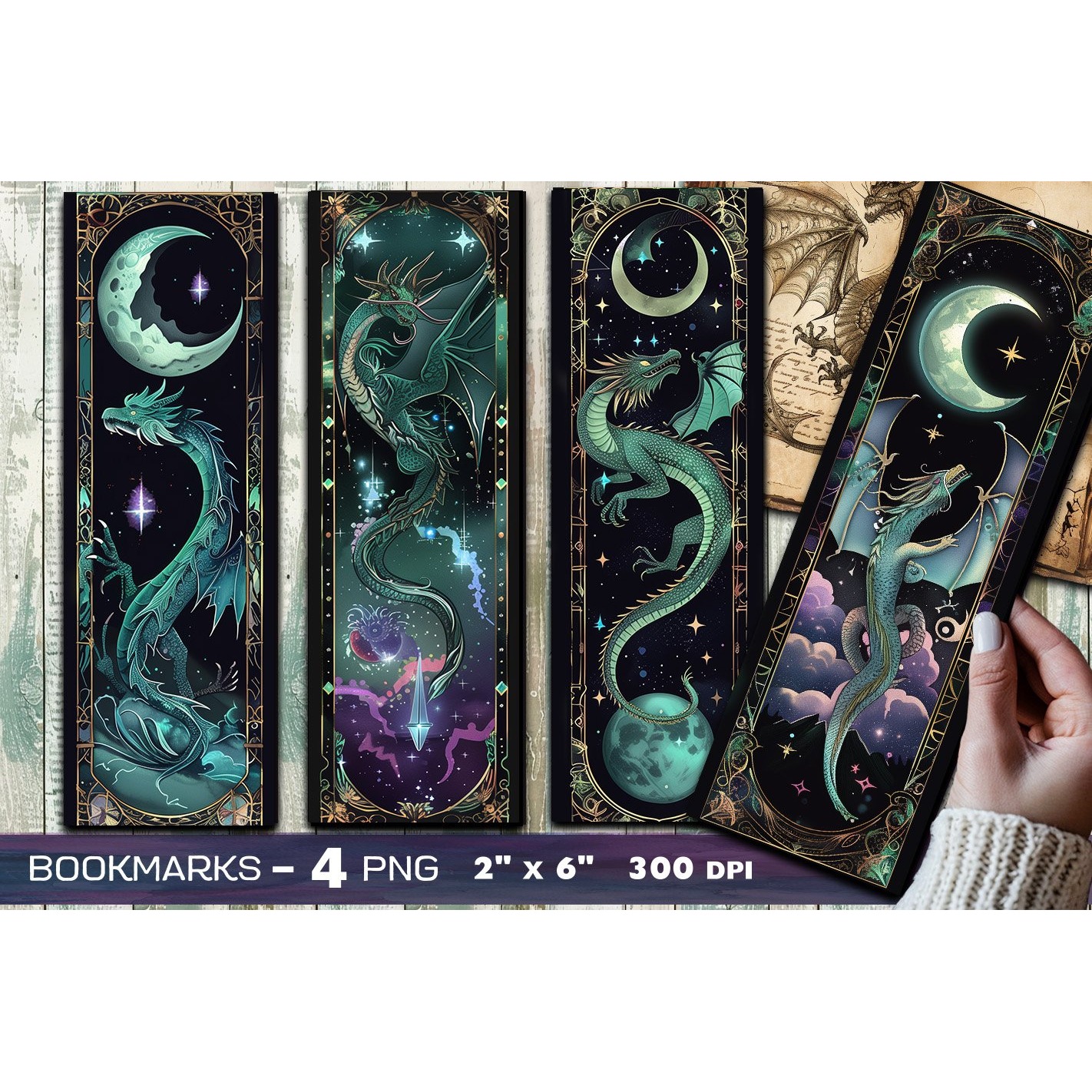 Dragons bookmark, Mystic dragon bookmark (4)