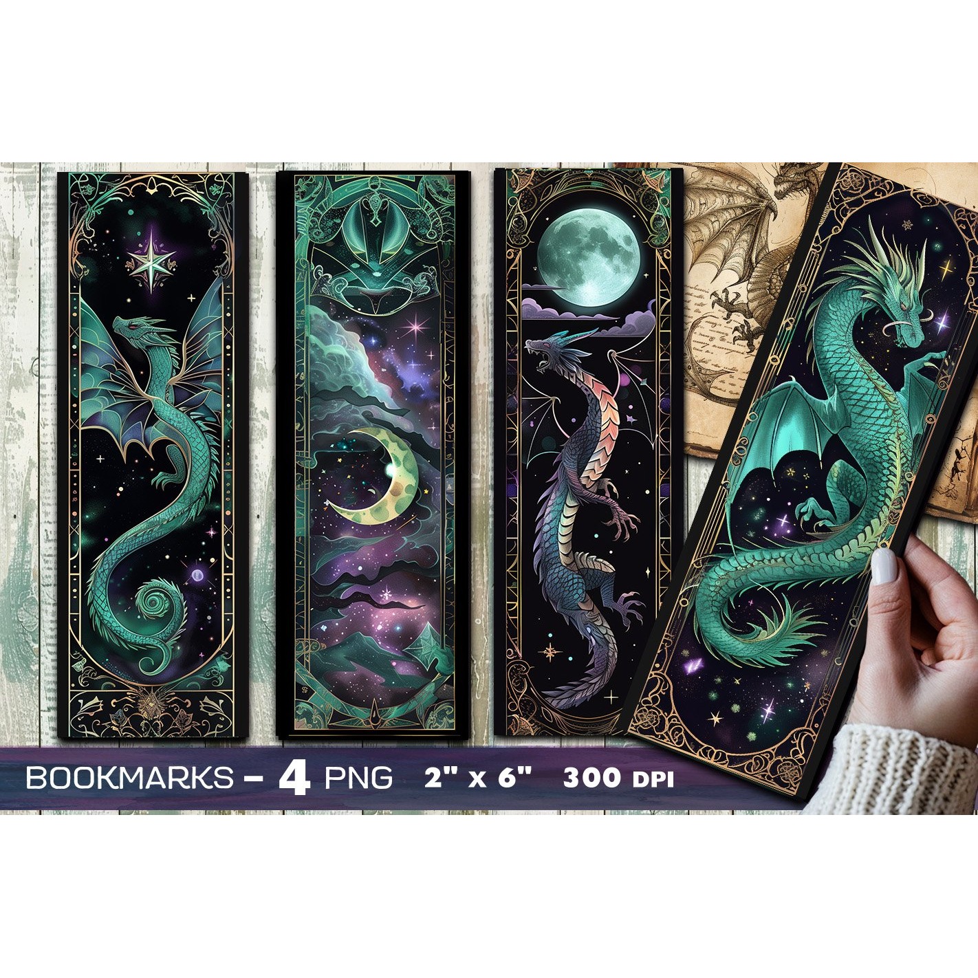 Dragons bookmark, Mystic dragon bookmark (5)