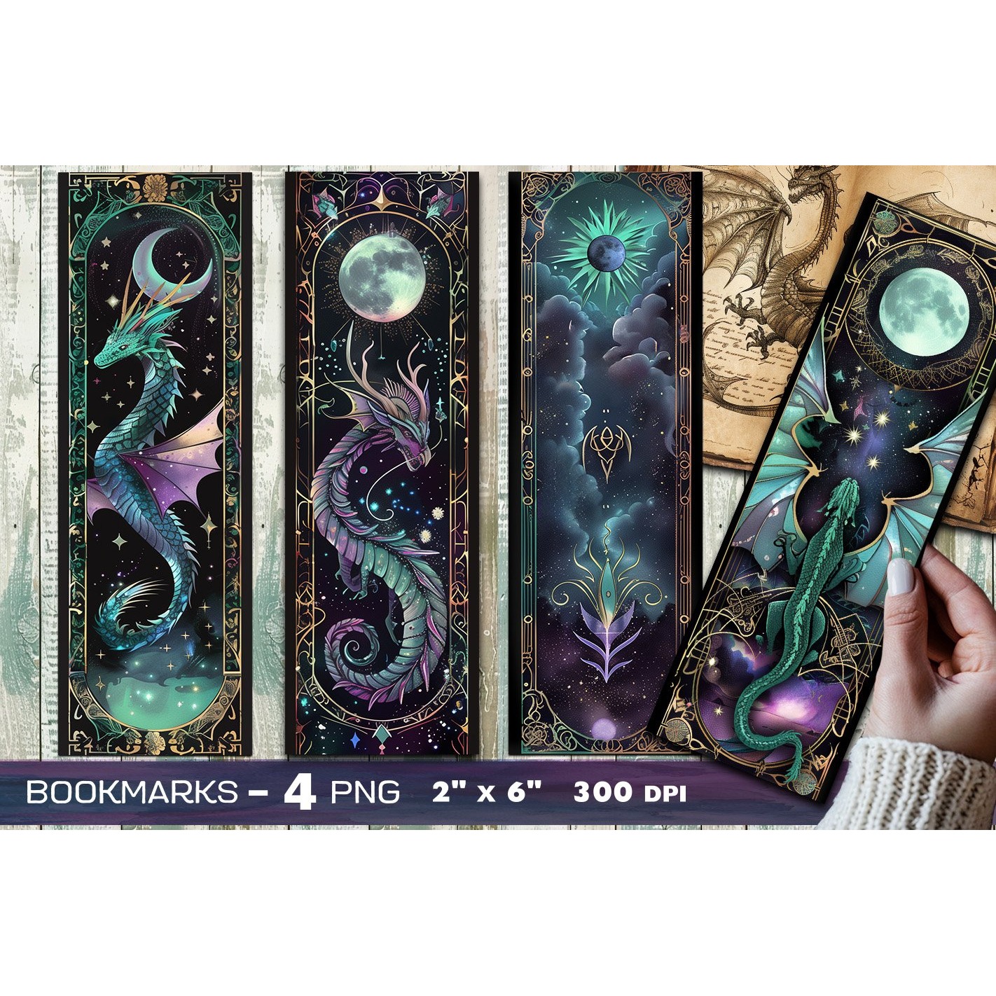 Dragons bookmark, Mystic dragon bookmark (6)