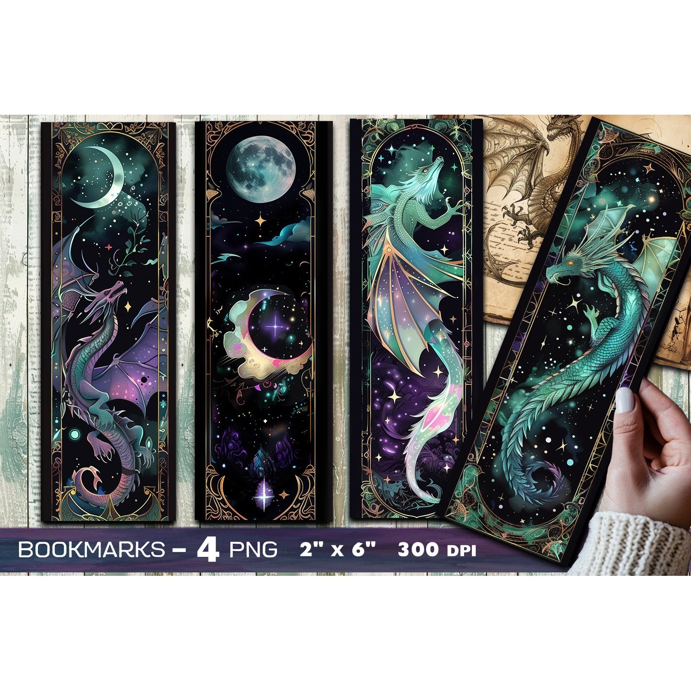 Dragons bookmark, Mystic dragon bookmark (7)