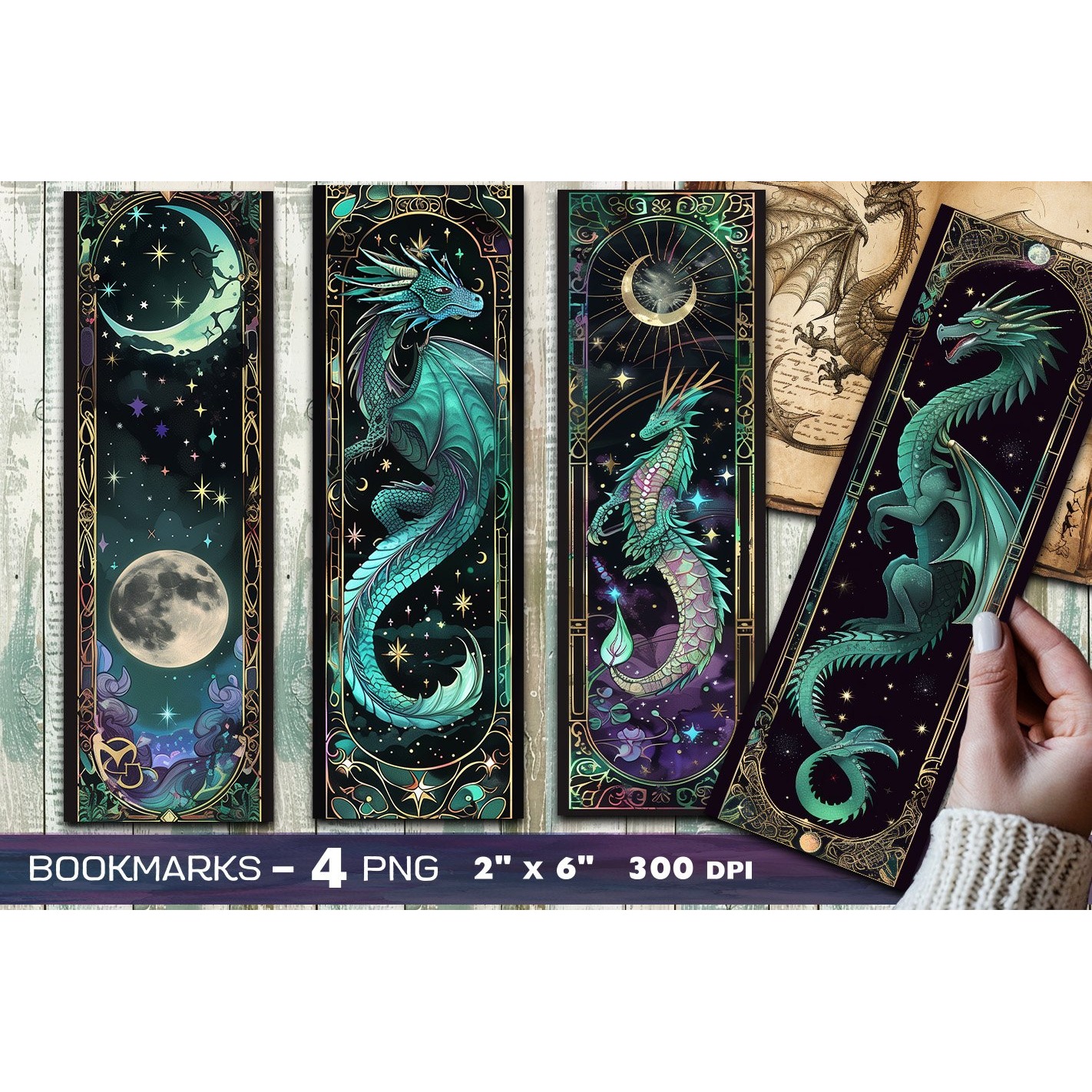 Dragons bookmark, Mystic dragon bookmark (9)