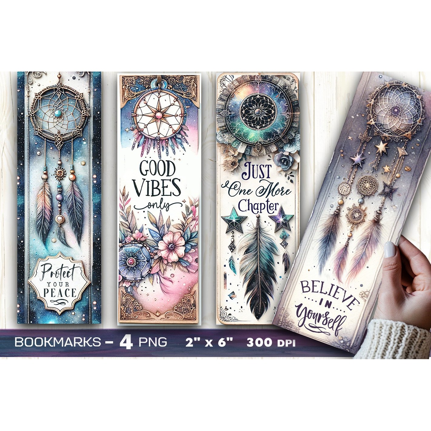 Dreamcatcher bookmark, Mystic fantasy bookmark