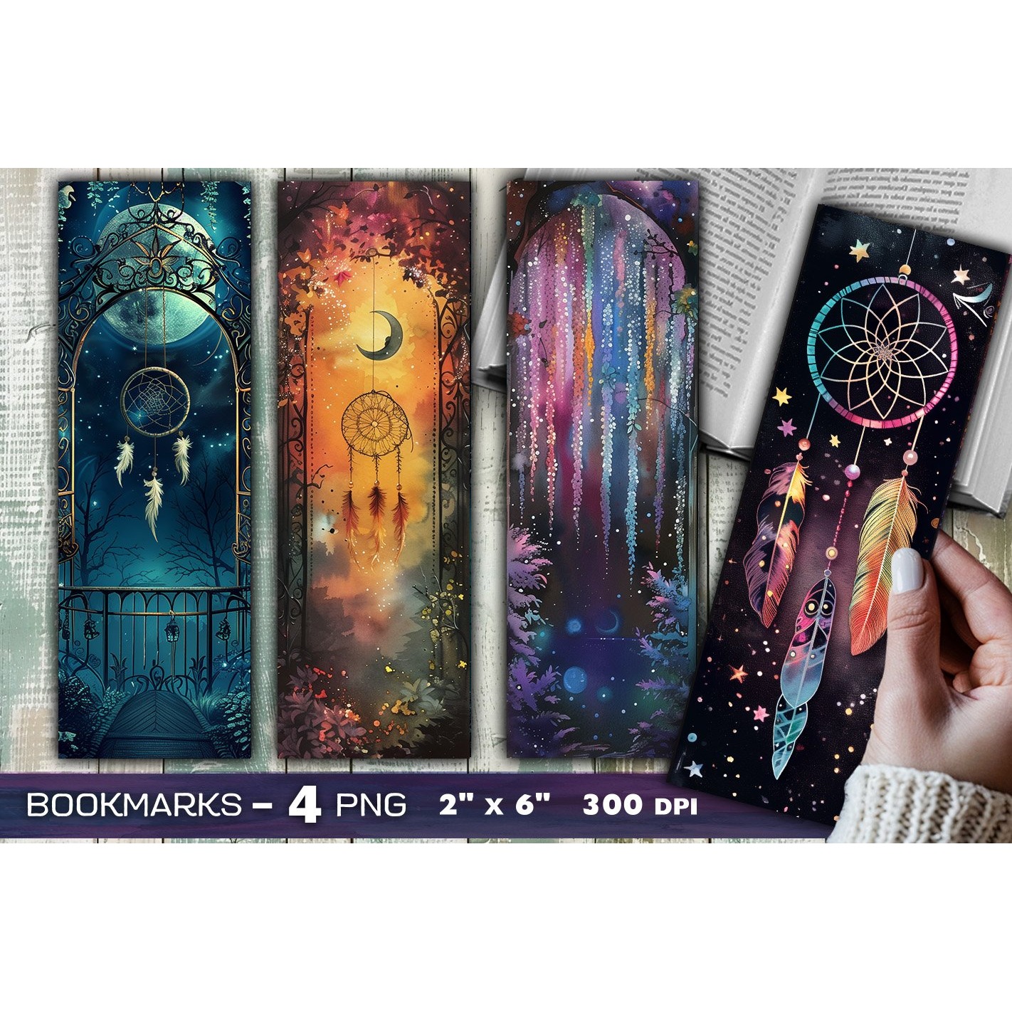 Dreamcatcher bookmark, Mystic fantasy bookmark (10)