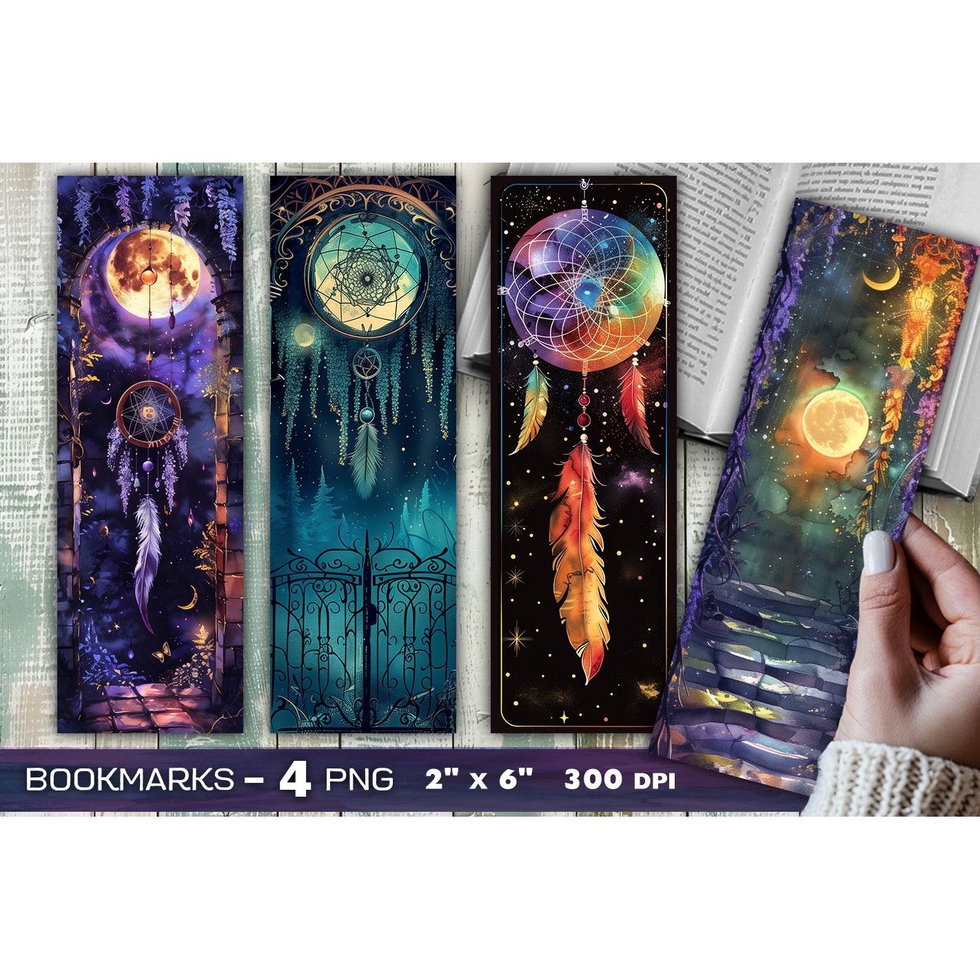 Dreamcatcher bookmark, Mystic fantasy bookmark (11)