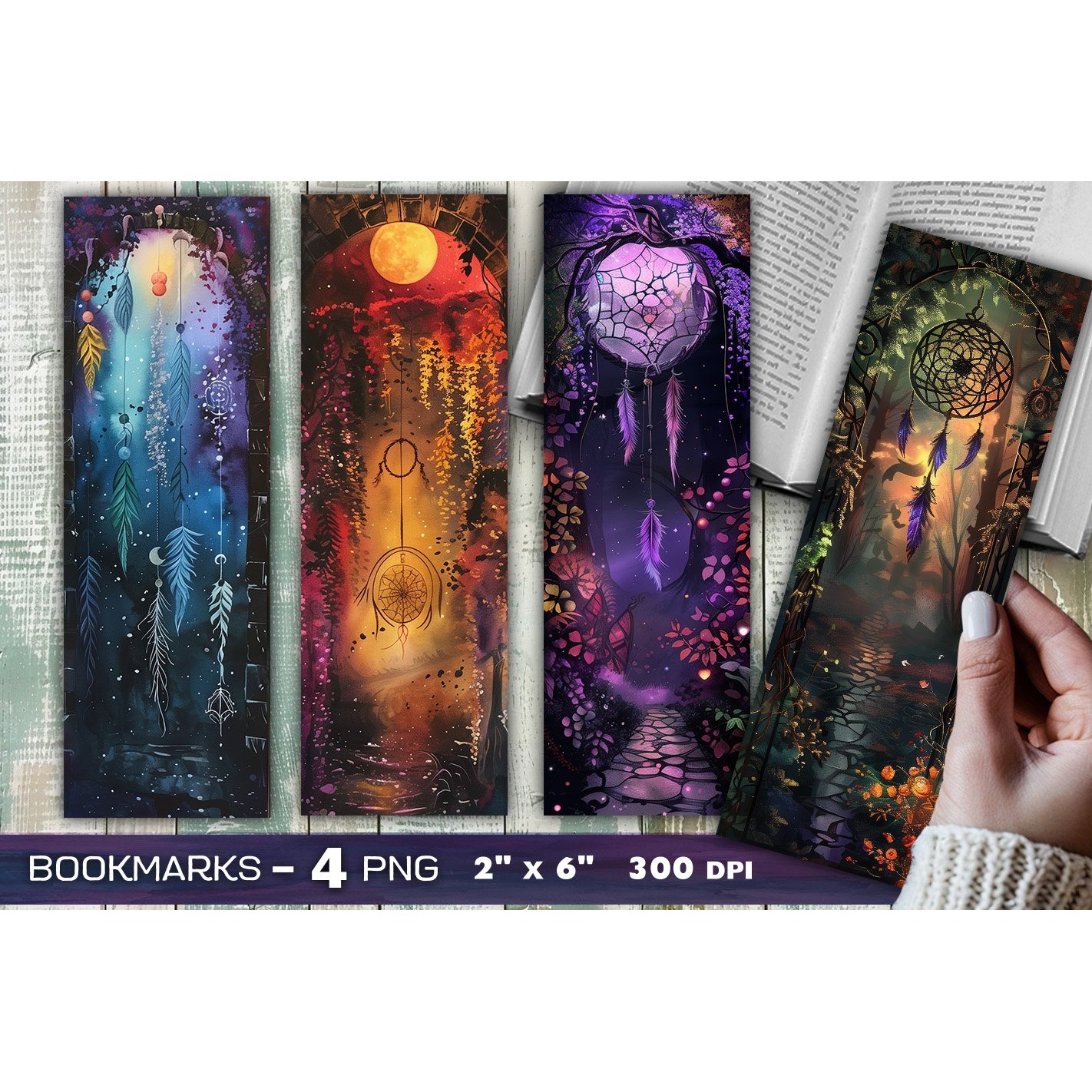 Dreamcatcher bookmark, Mystic fantasy bookmark (12)