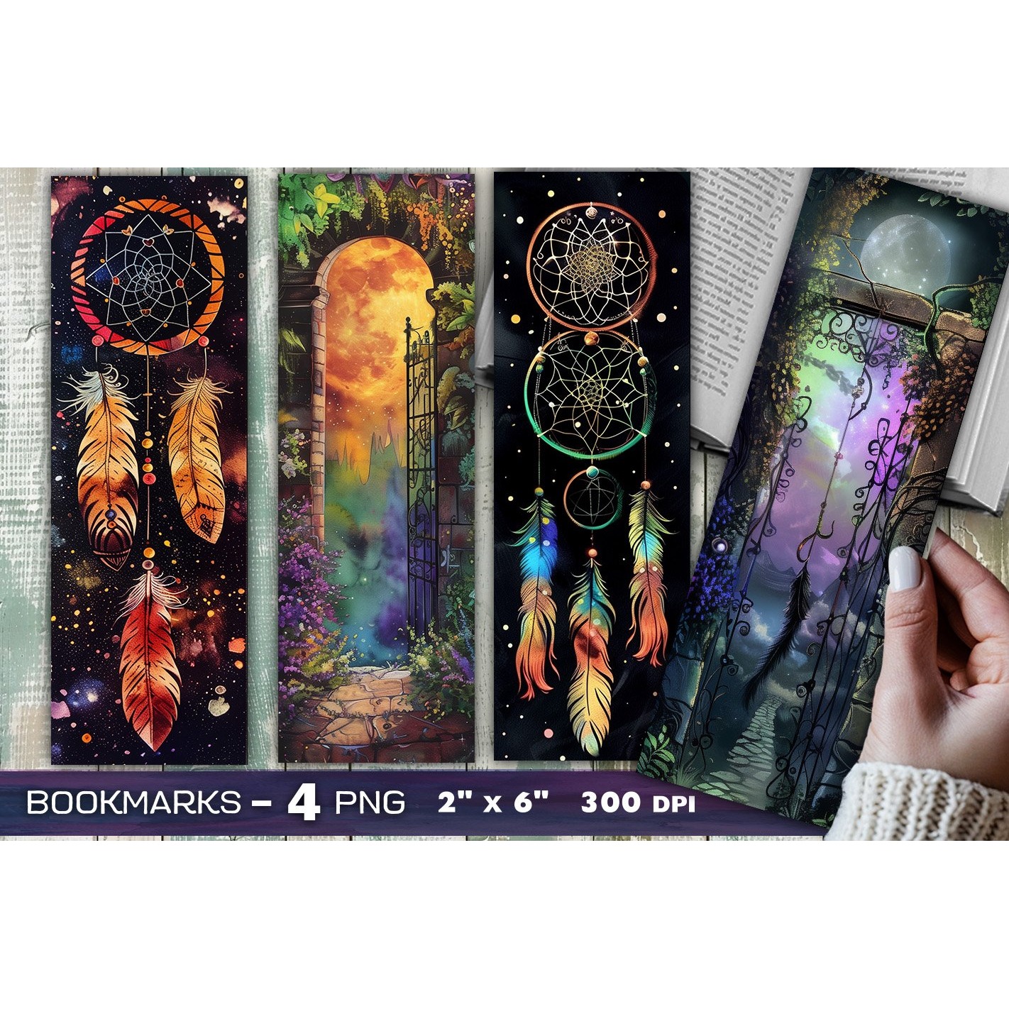 Dreamcatcher bookmark, Mystic fantasy bookmark (13)