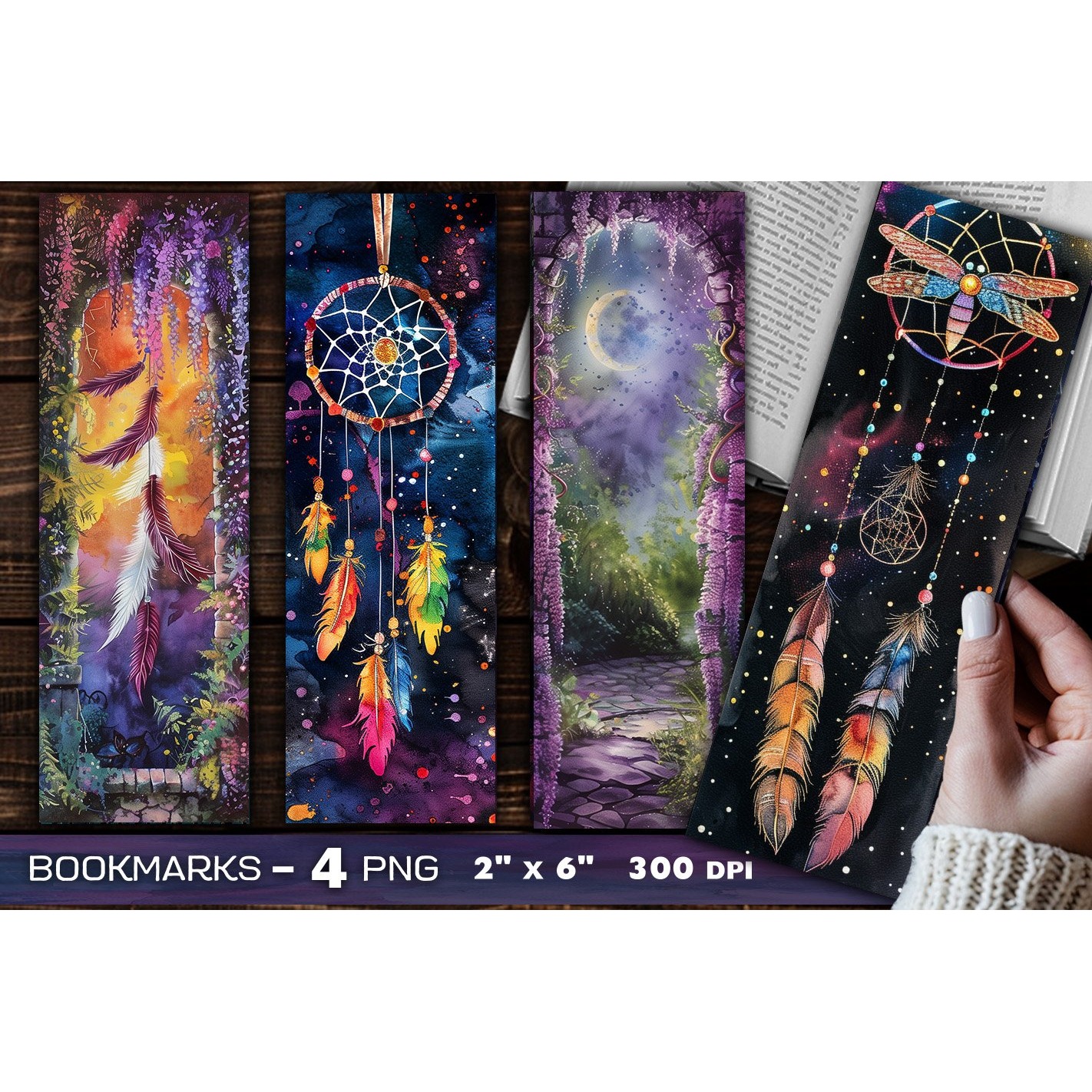 Dreamcatcher bookmark, Mystic fantasy bookmark (15)
