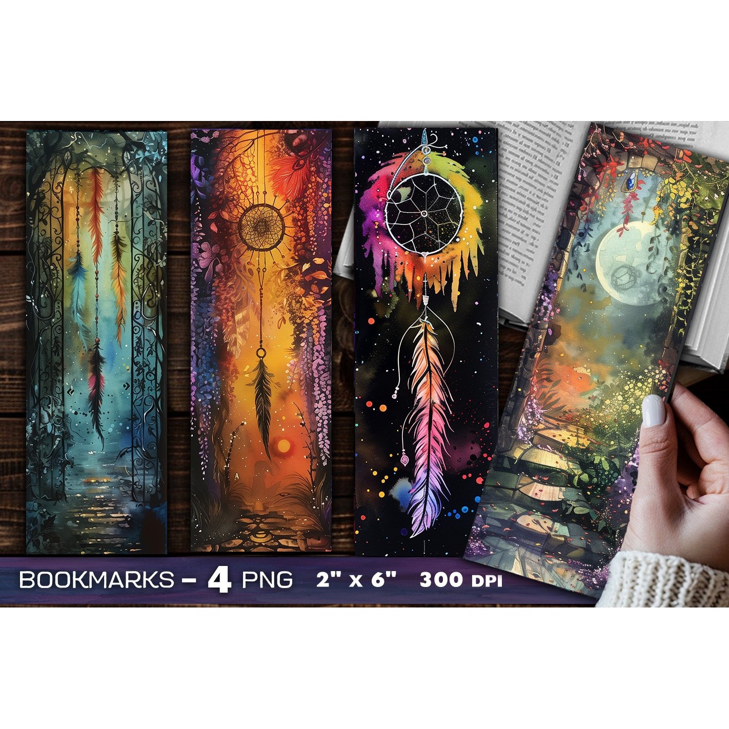 Dreamcatcher bookmark, Mystic fantasy bookmark (16)