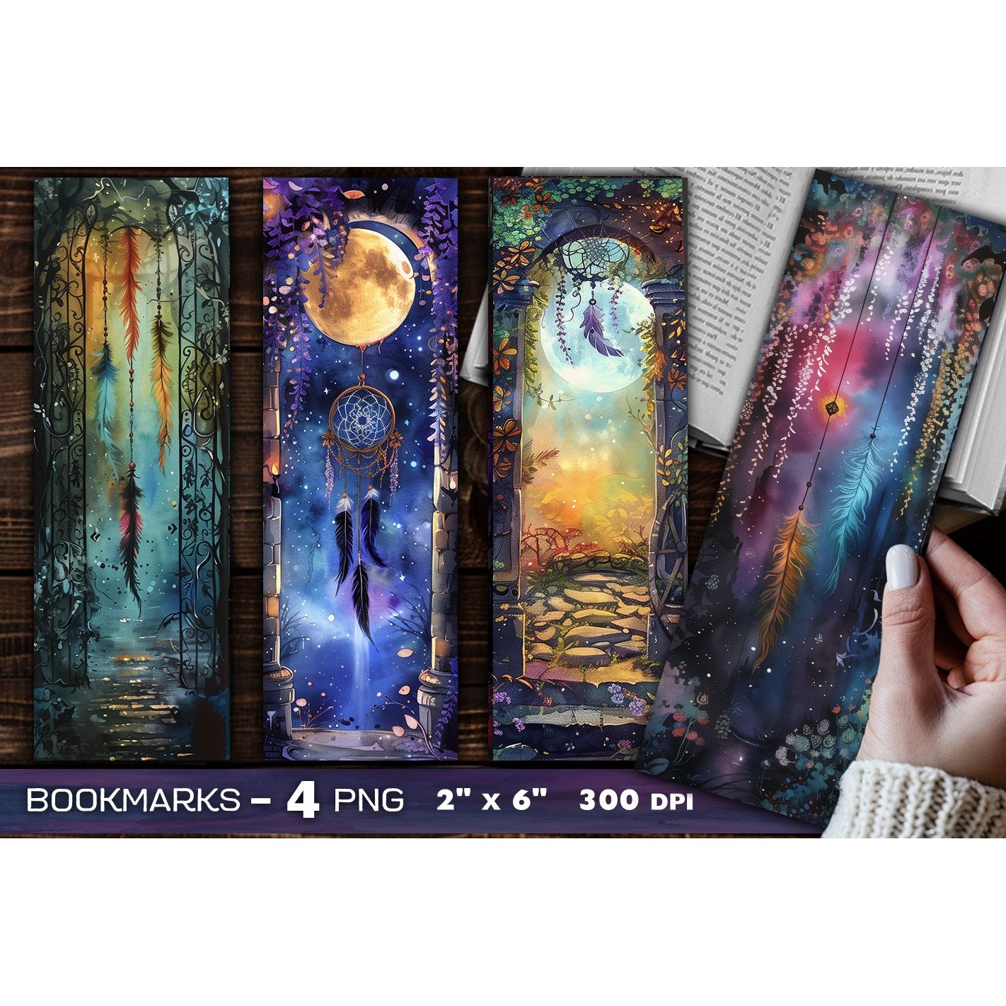 Dreamcatcher bookmark, Mystic fantasy bookmark (17)