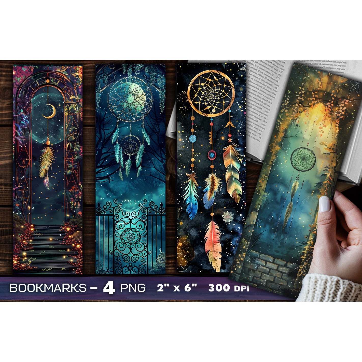 Dreamcatcher bookmark, Mystic fantasy bookmark (18)