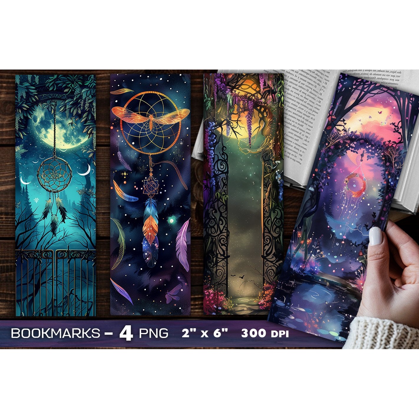 Dreamcatcher bookmark, Mystic fantasy bookmark (19)