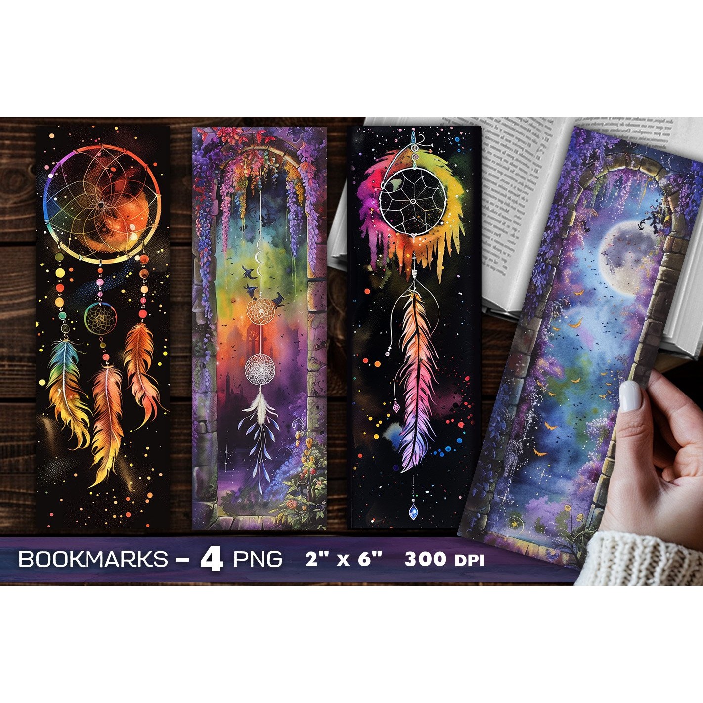 Dreamcatcher bookmark, Mystic fantasy bookmark (21)