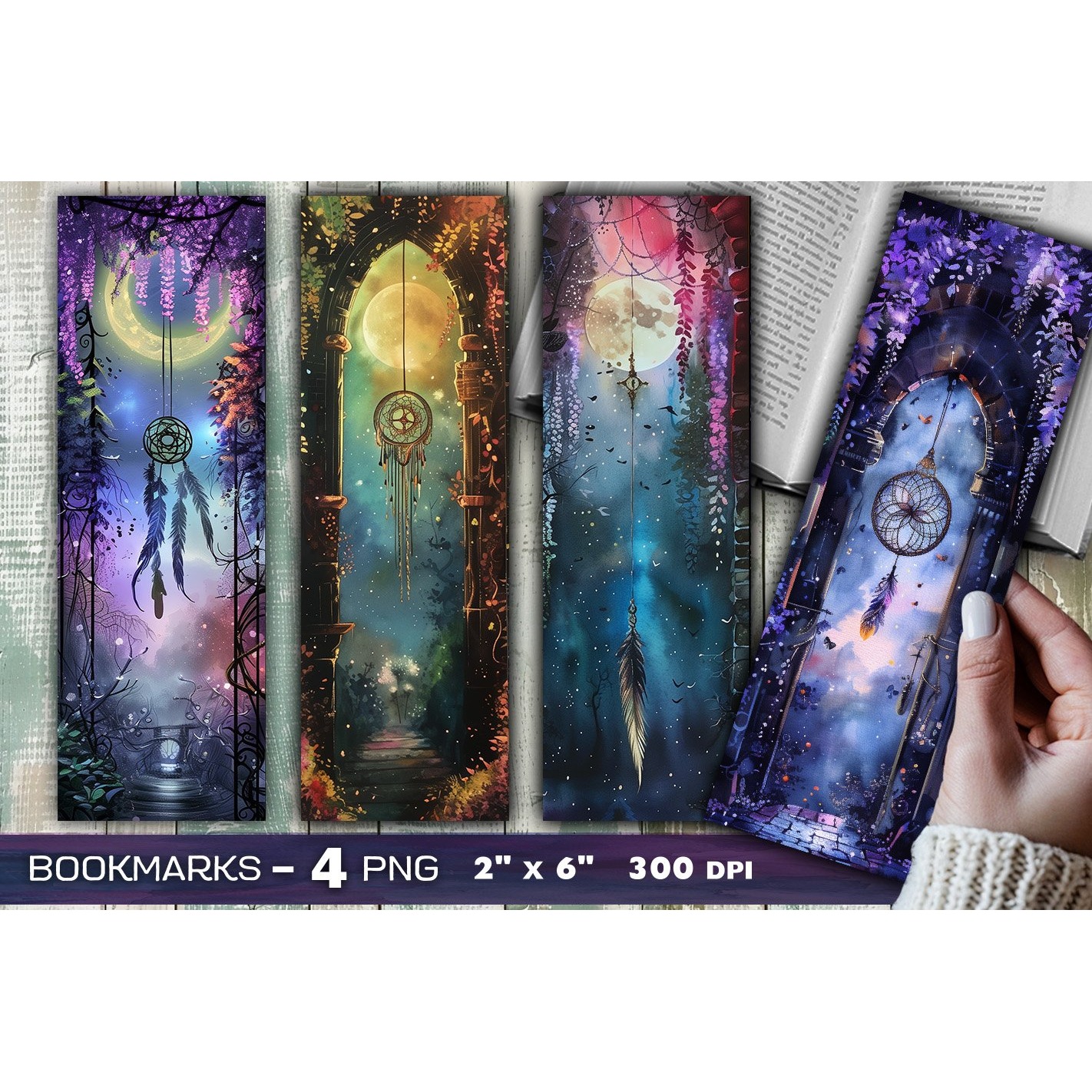 Dreamcatcher bookmark, Mystic fantasy bookmark (23)