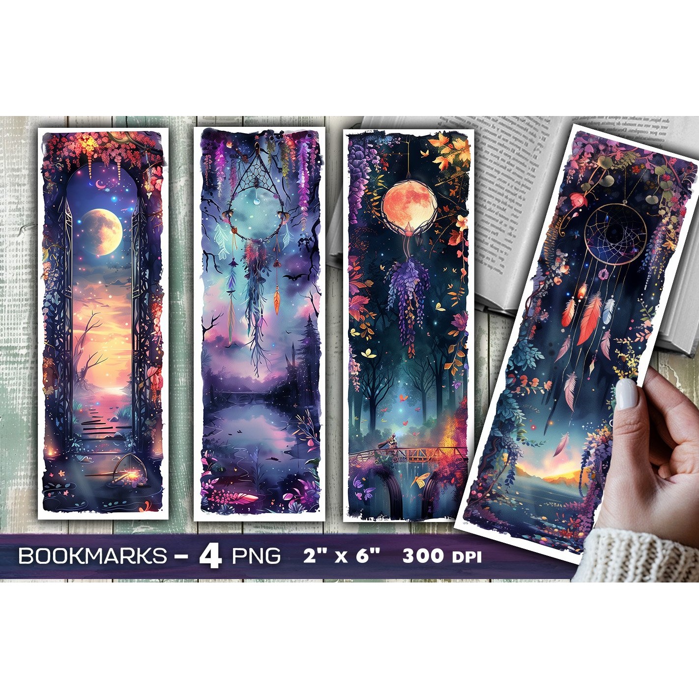 Dreamcatcher bookmark, Mystic fantasy bookmark (24)