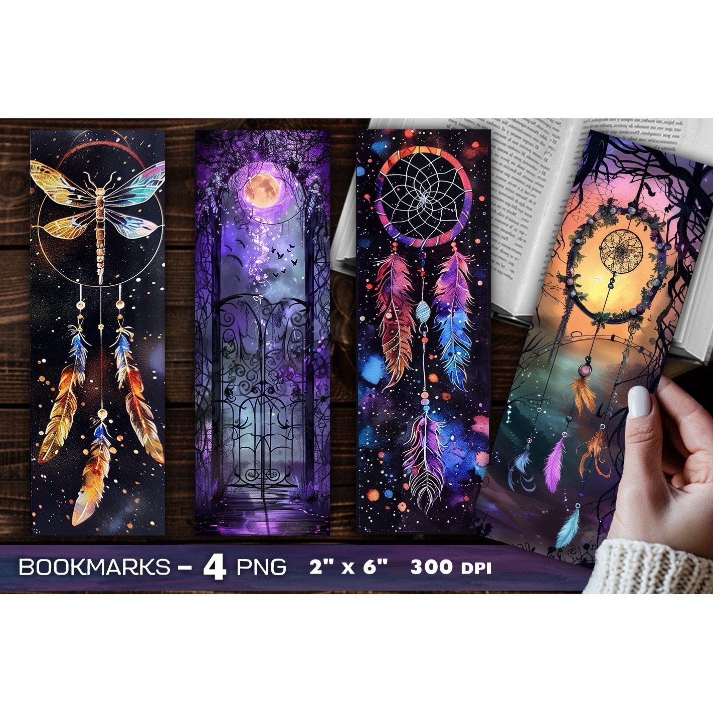 Dreamcatcher bookmark, Mystic fantasy bookmark (26)