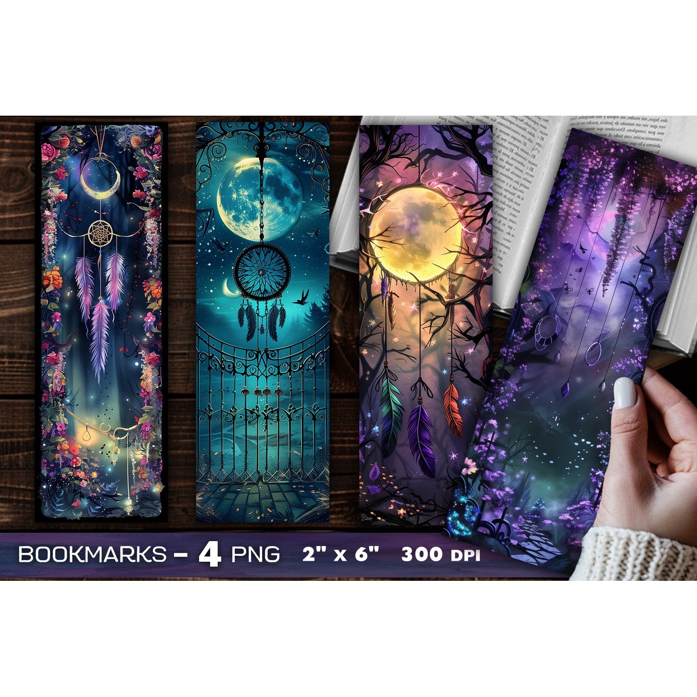 Dreamcatcher bookmark, Mystic fantasy bookmark (27)