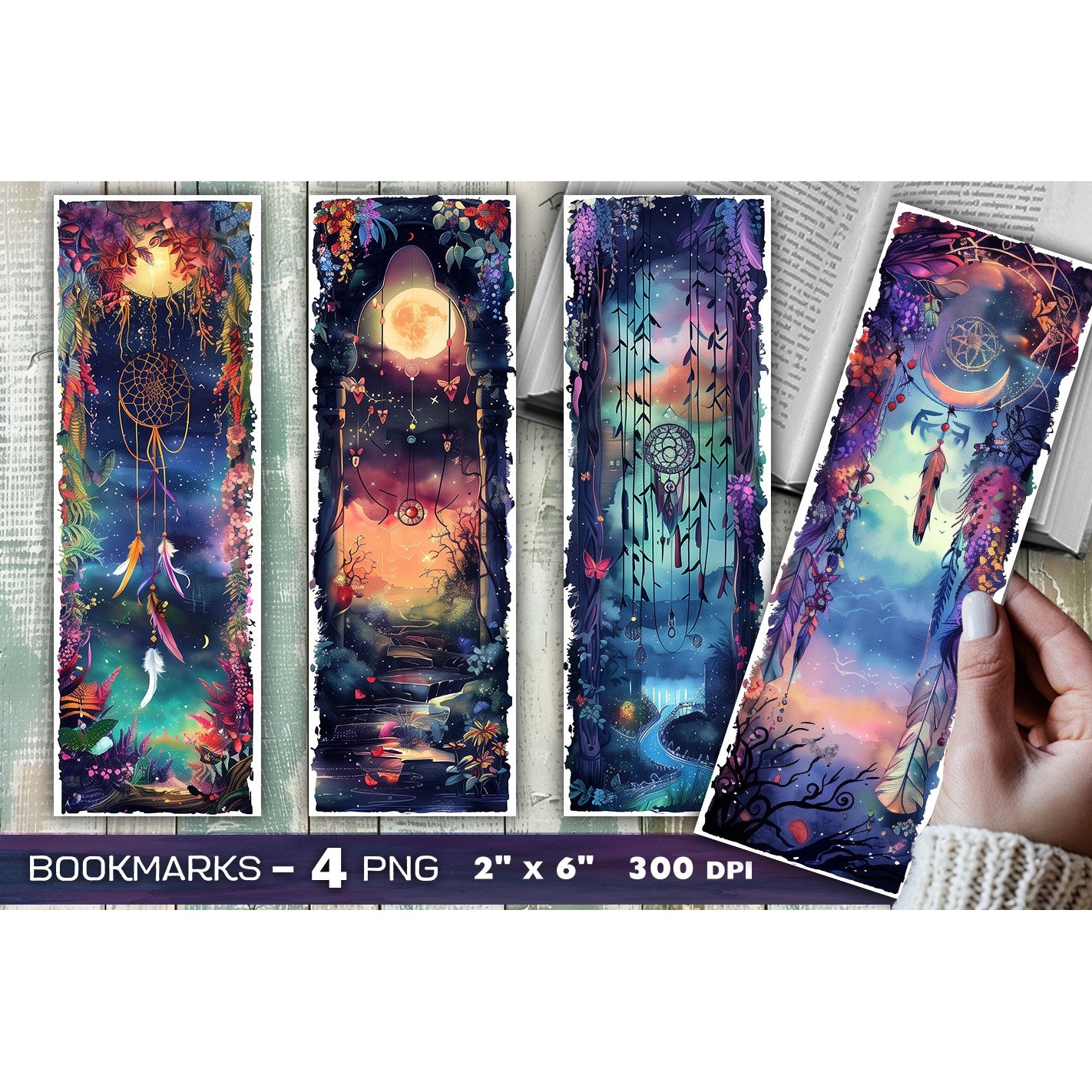 Dreamcatcher bookmark, Mystic fantasy bookmark (28)