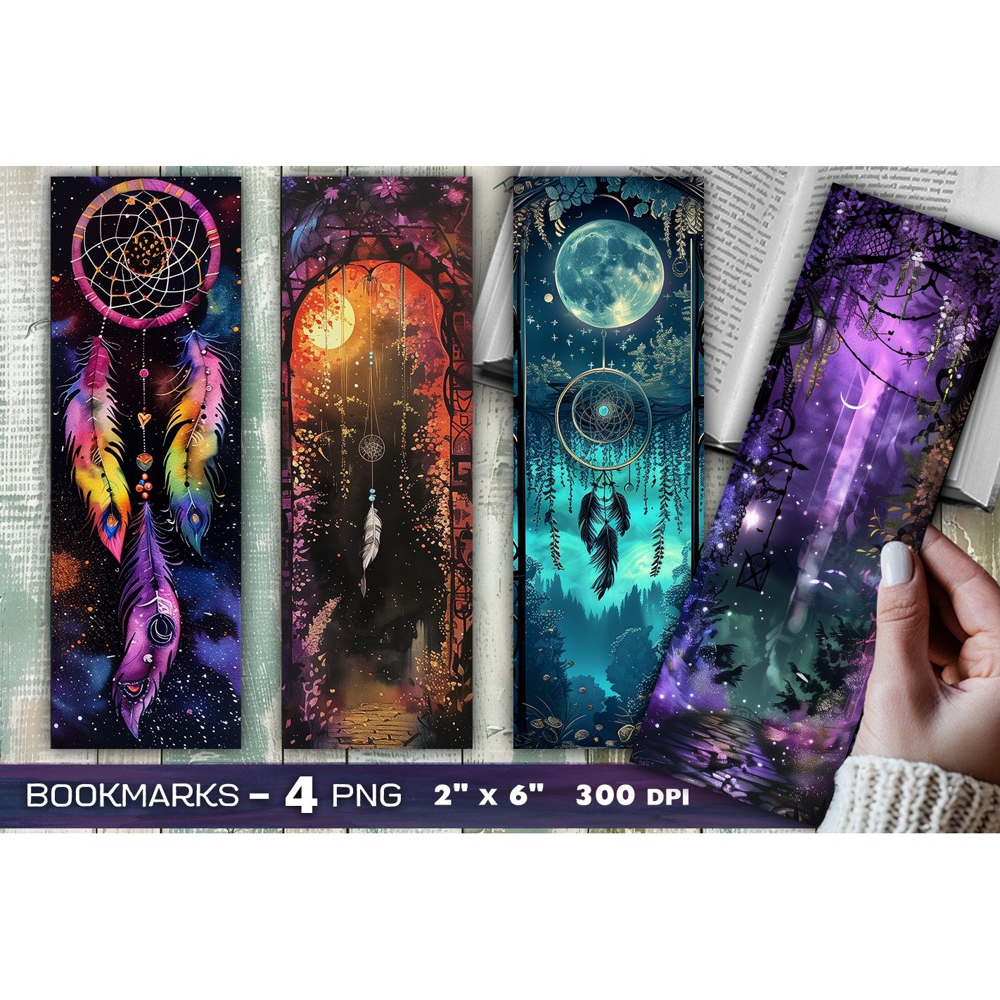 Dreamcatcher bookmark, Mystic fantasy bookmark (29)