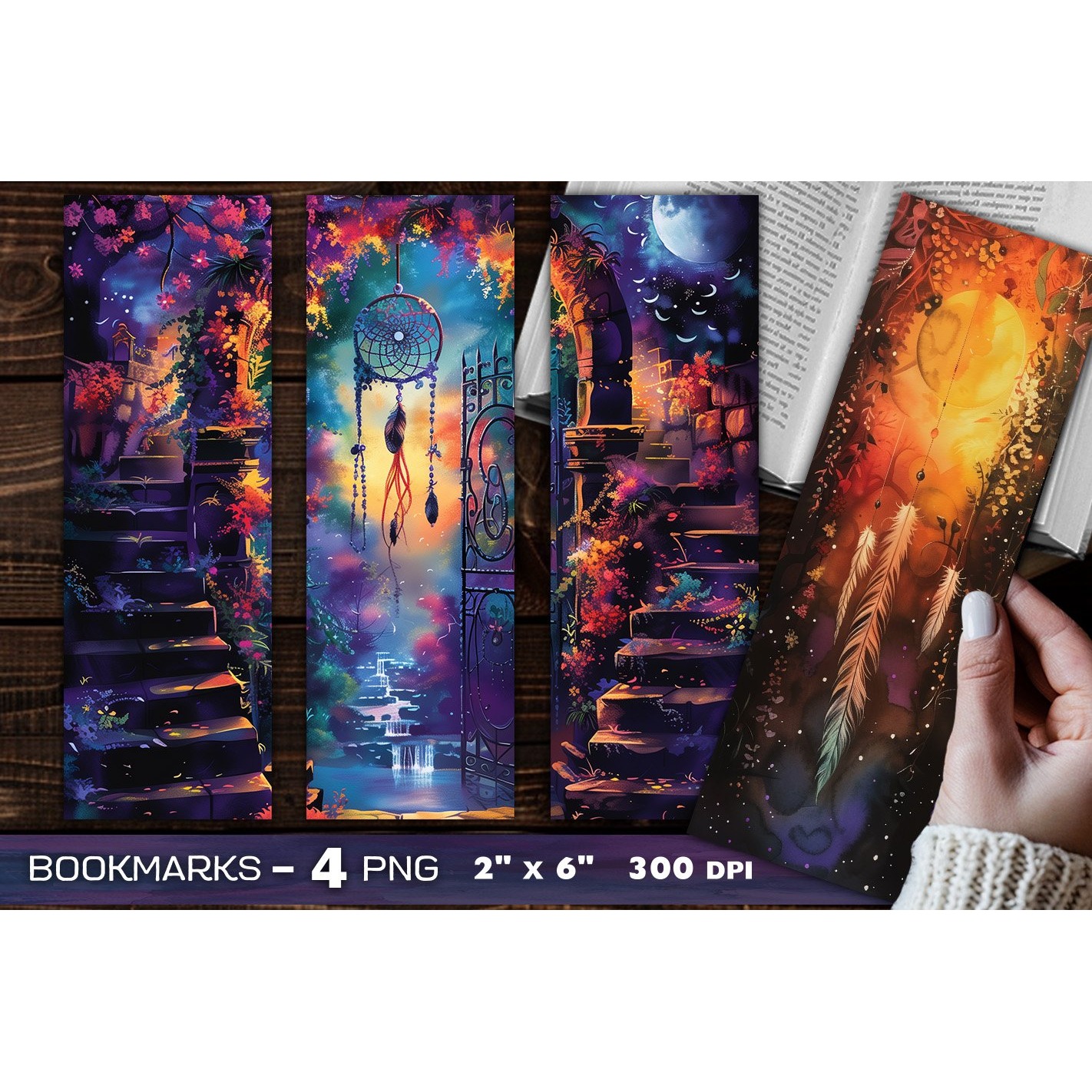 Dreamcatcher bookmark, Mystic fantasy bookmark (31)