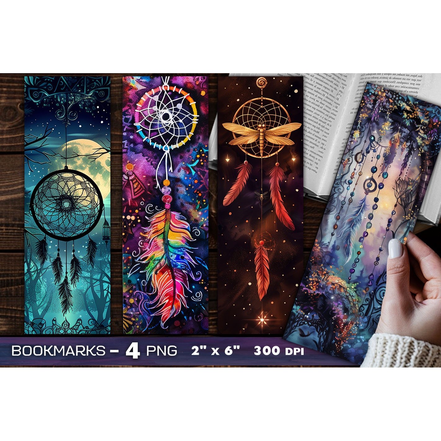 Dreamcatcher bookmark, Mystic fantasy bookmark (33)