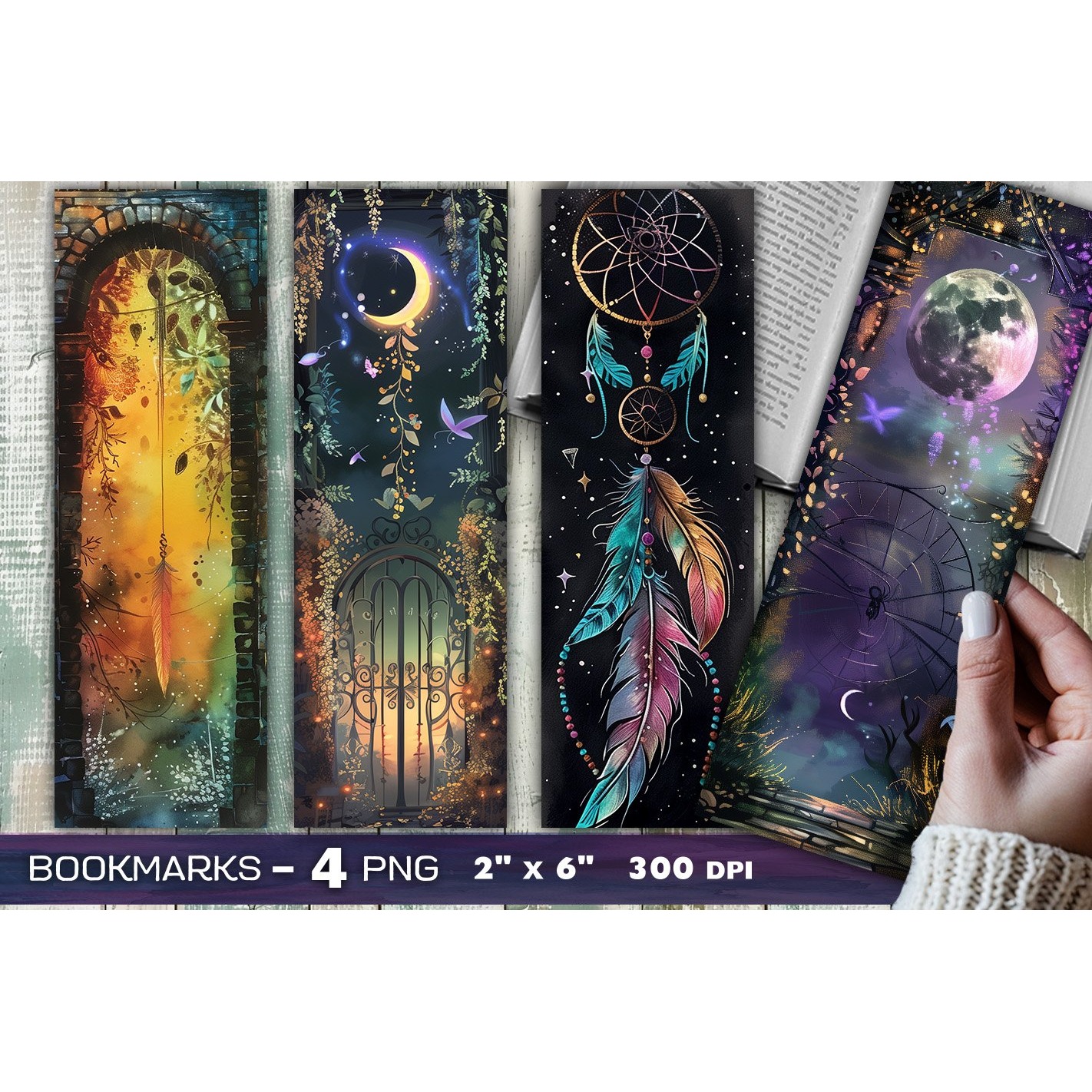 Dreamcatcher bookmark, Mystic fantasy bookmark (4)