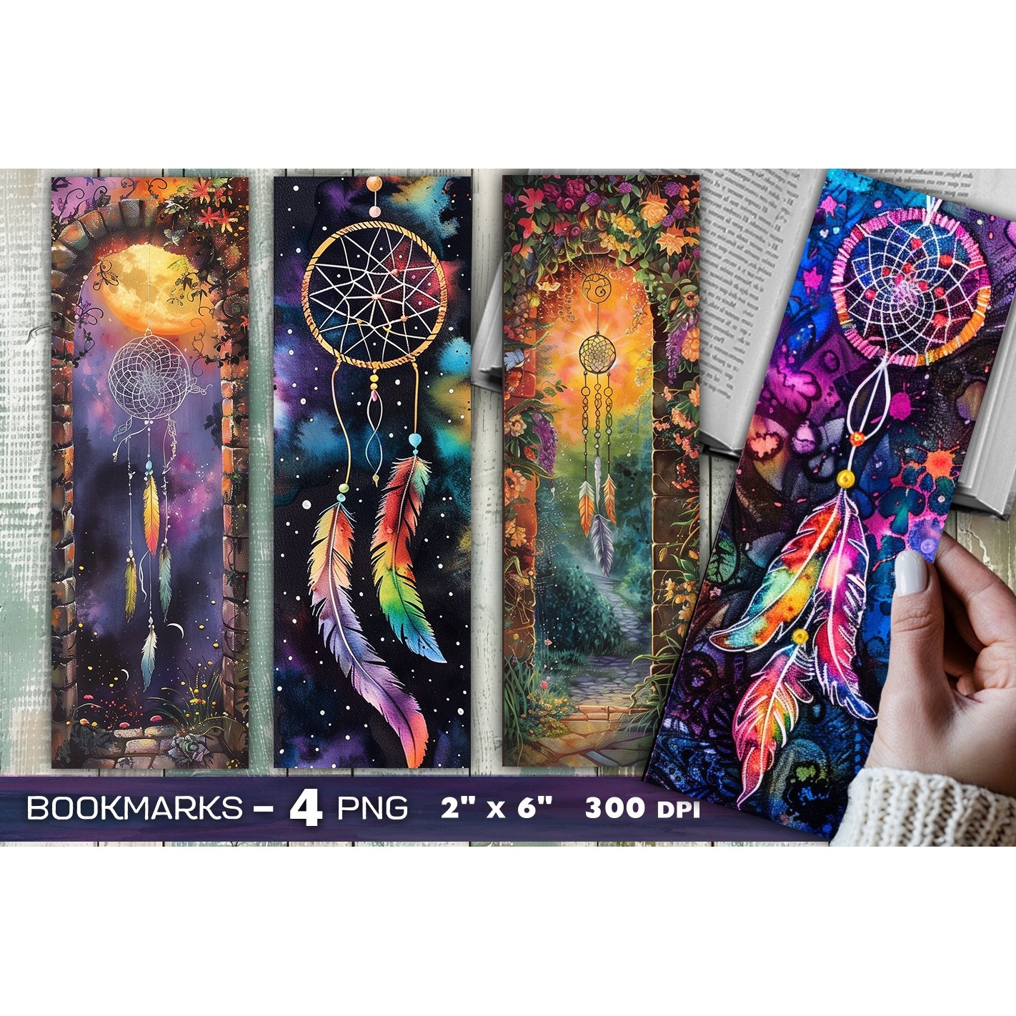 Dreamcatcher bookmark, Mystic fantasy bookmark (5)