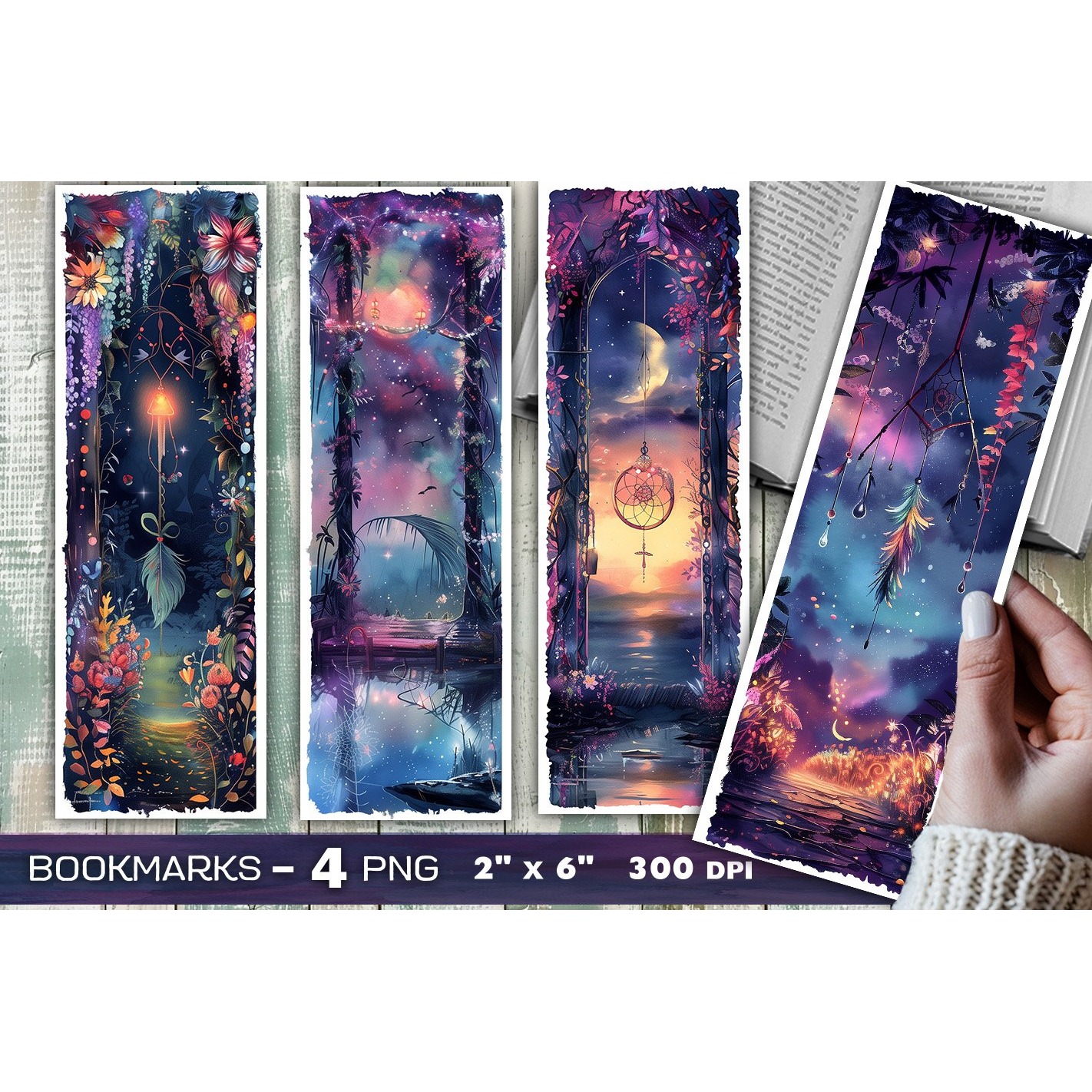 Dreamcatcher bookmark, Mystic fantasy bookmark (8)