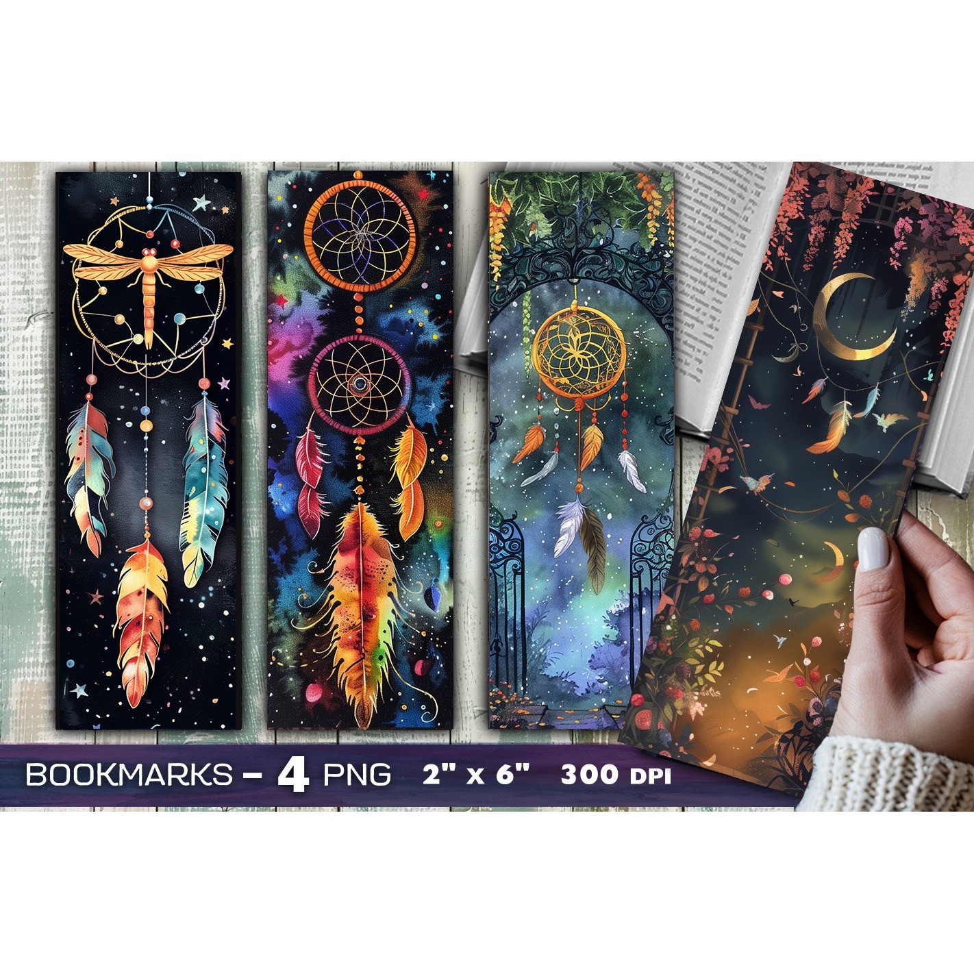 Dreamcatcher bookmark, Mystic fantasy bookmark (9)