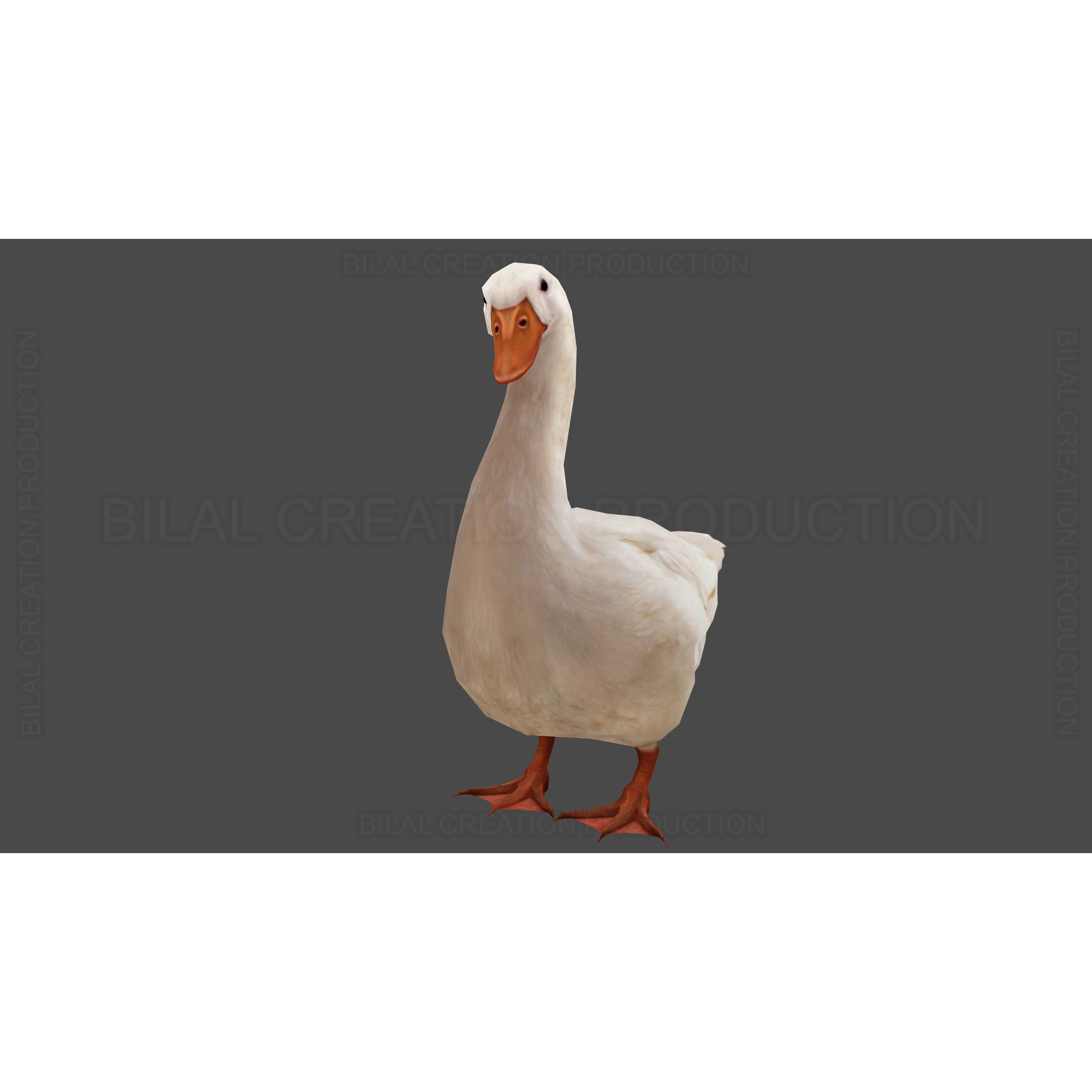 Duck Rigged Animated 3 Low-poly 3D model 3