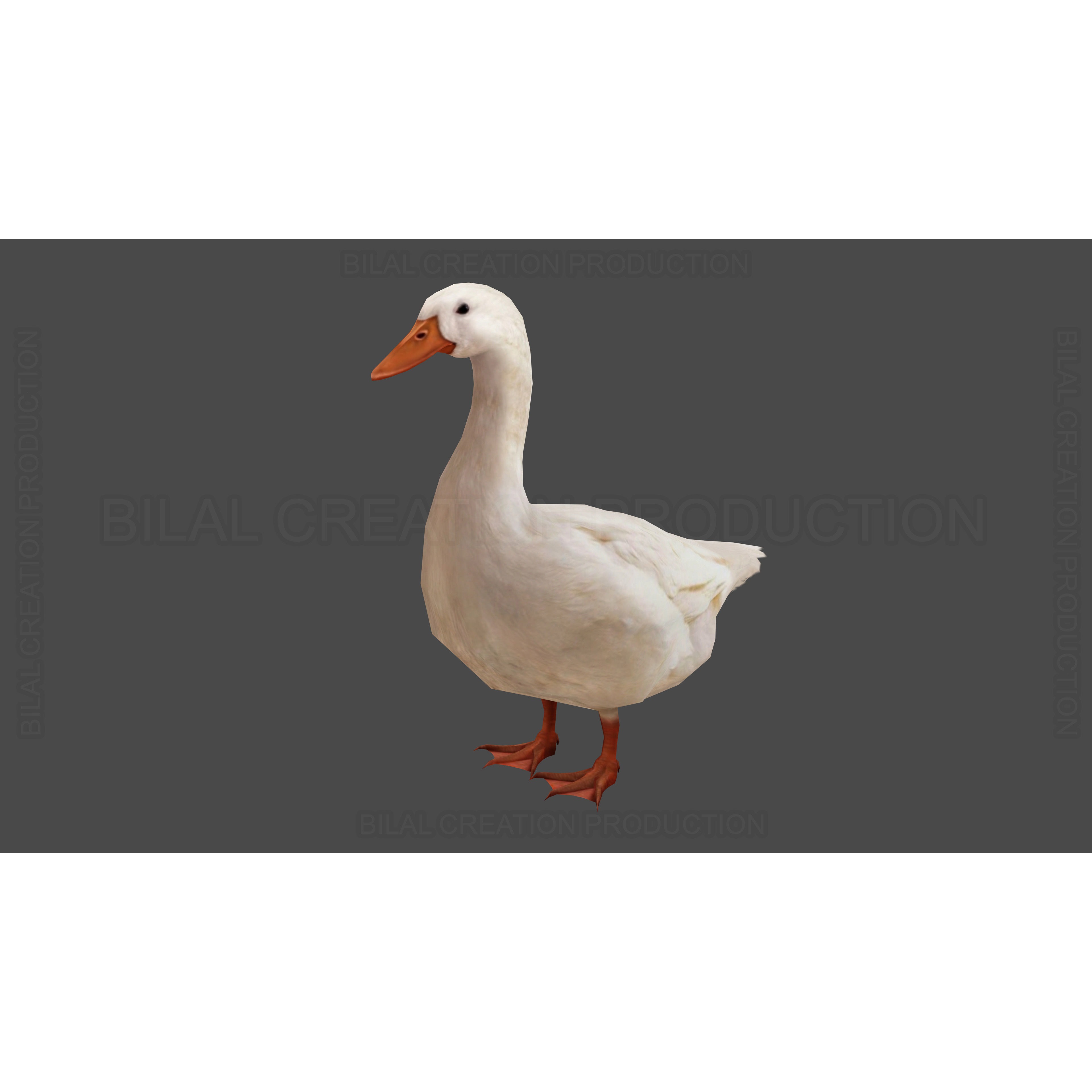 Duck Rigged Animated 3 Low-poly 3D model 5