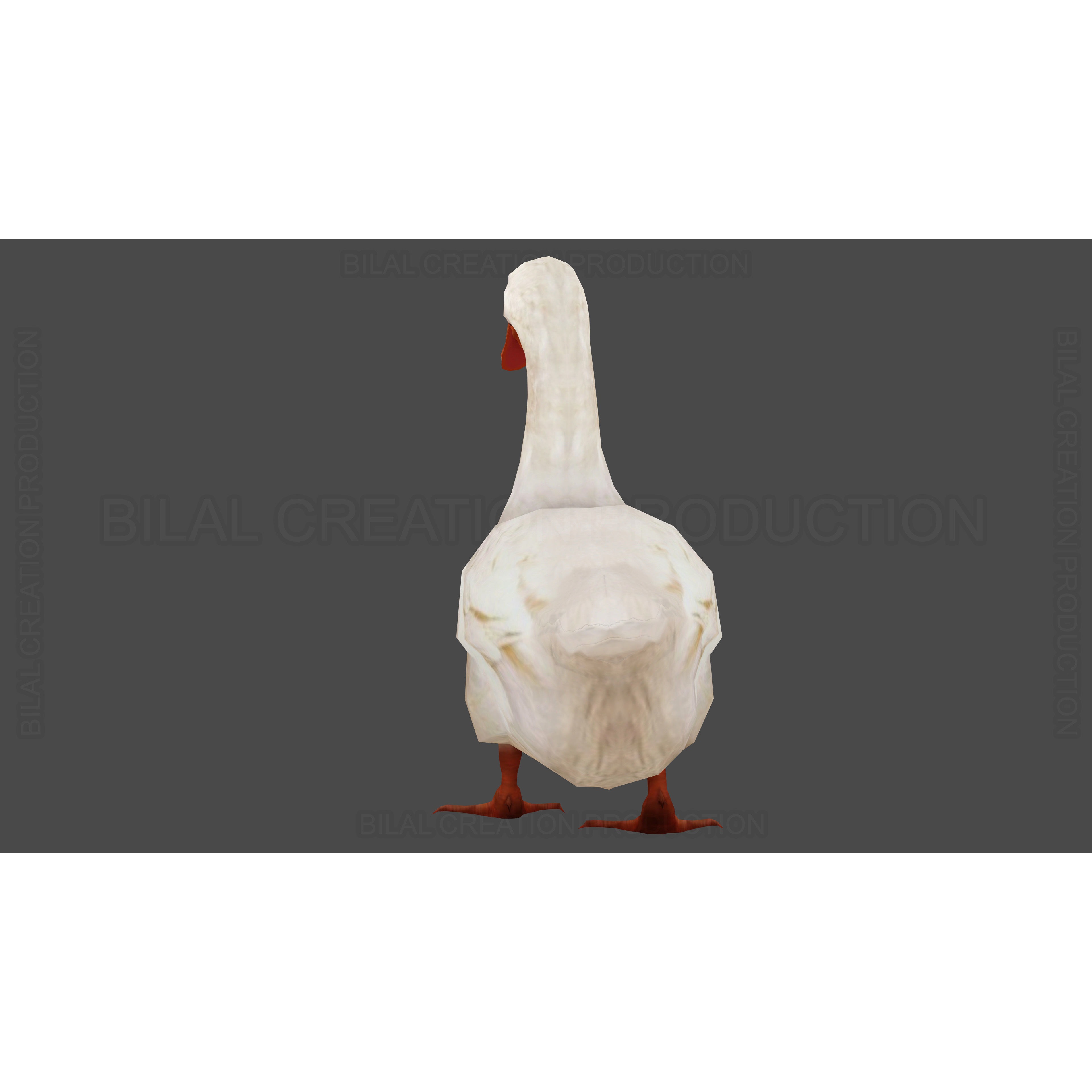 Duck Rigged Animated 3 Low-poly 3D model 9
