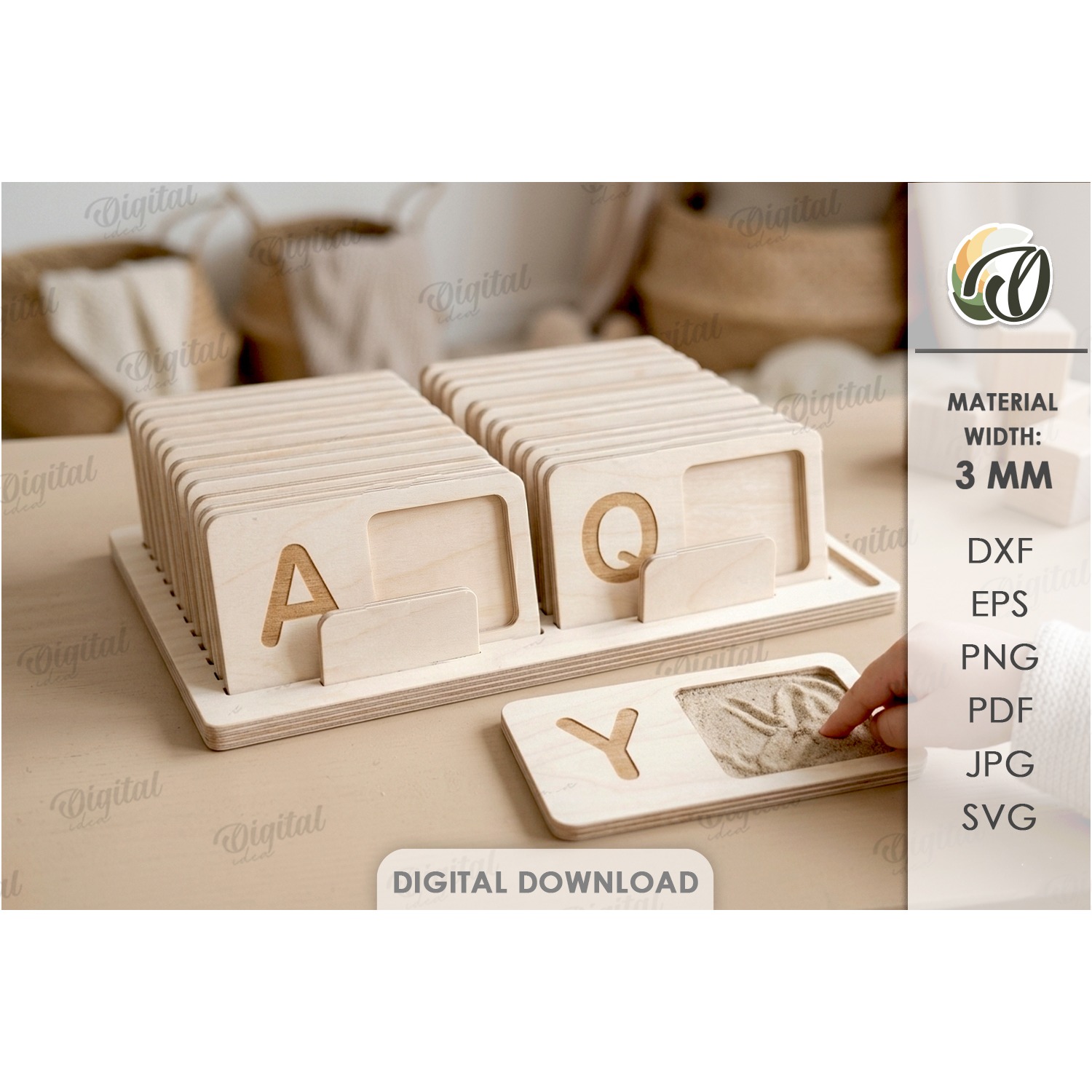 Educational Kids Game Laser Cut. Montessori Game SVG