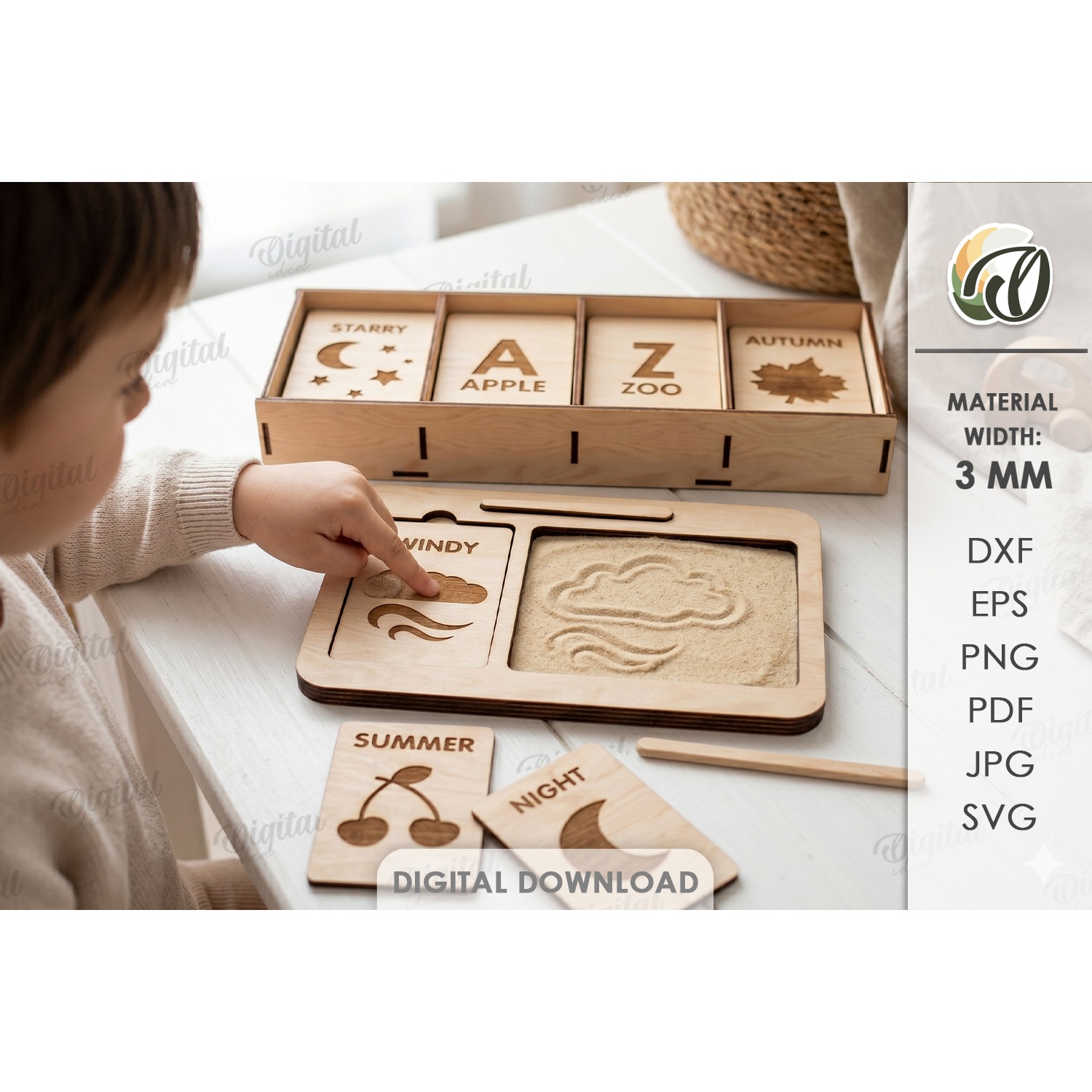 Educational Kids Game Laser Cut. Montessori Game SVG (2)