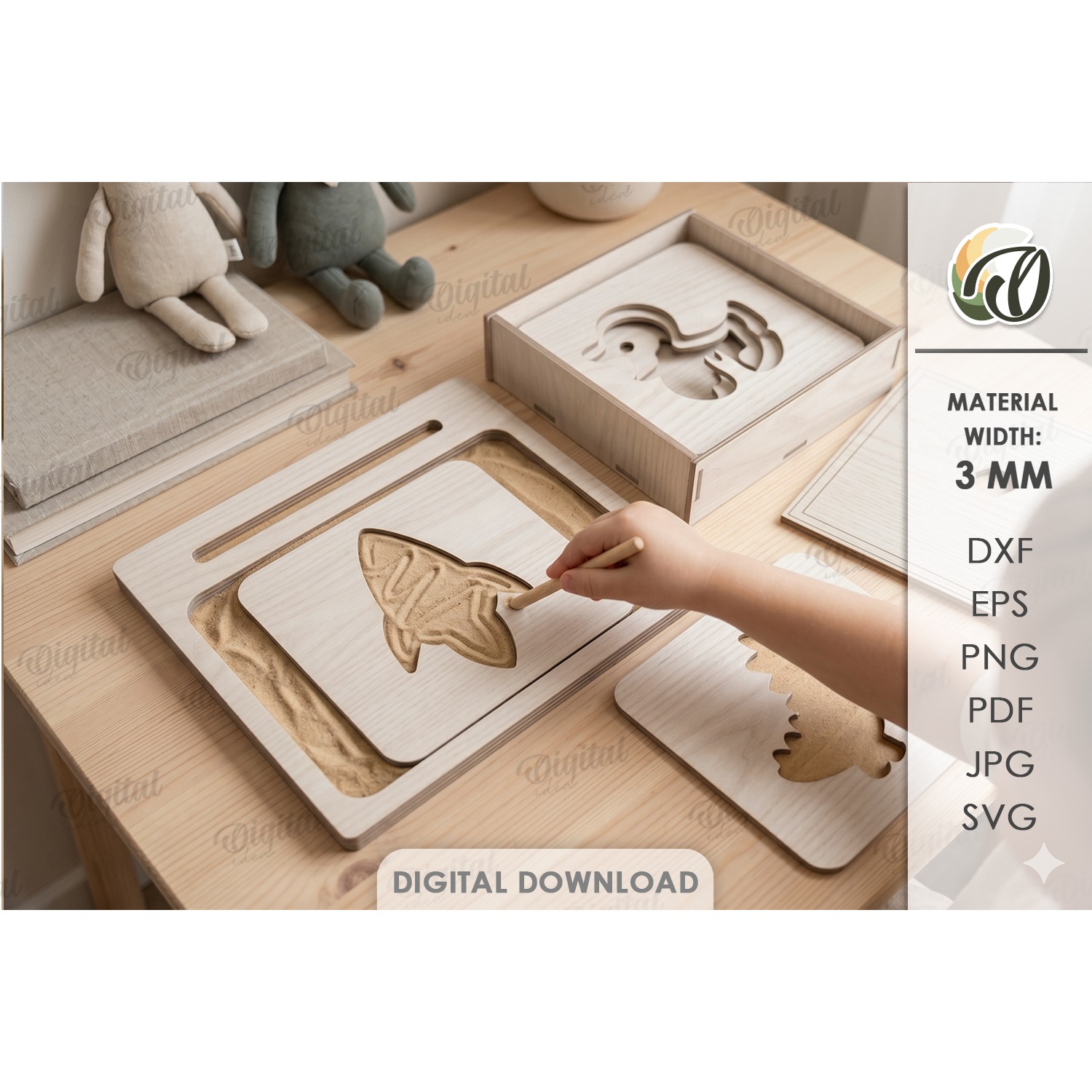 Educational Kids Game Laser Cut. Montessori Game SVG (3)