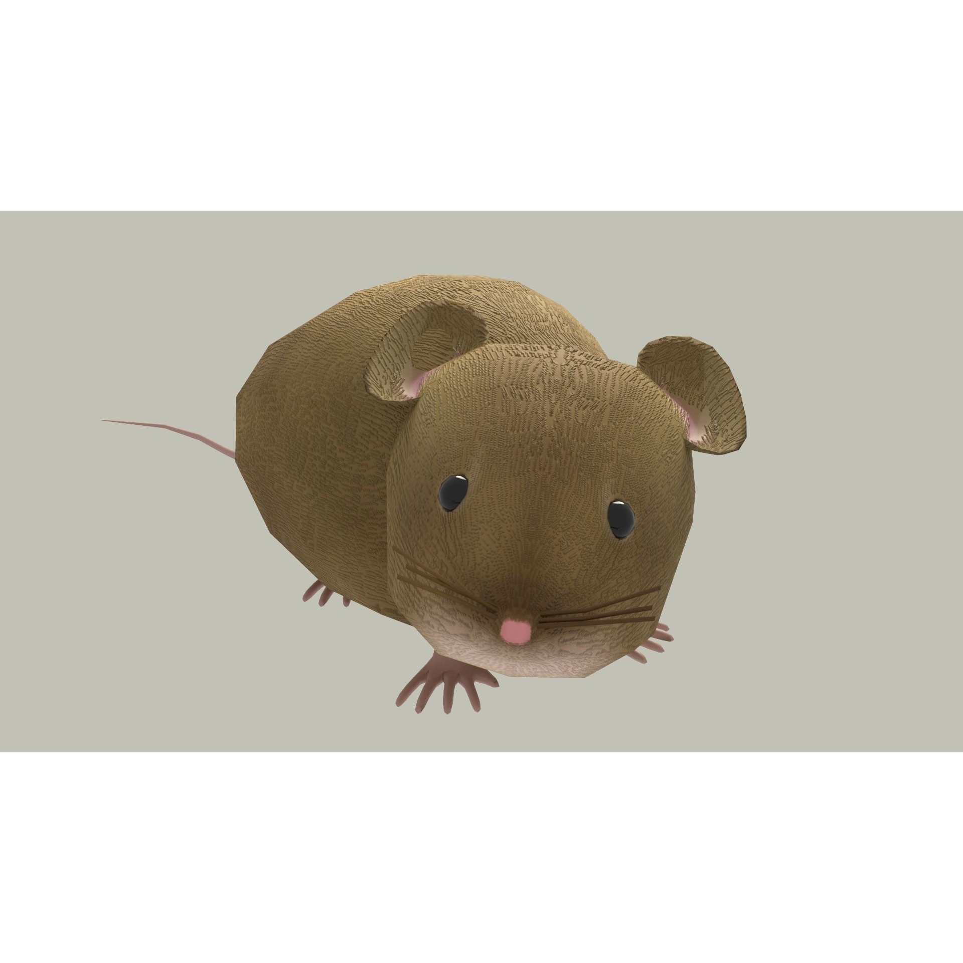 European Field Mouse Free low-poly 3D model 3